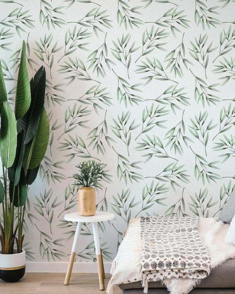 Tiny Branch Peel and Stick Wallpaper, Removable Wallpaper, Traditional Wallpaper | DeccoPrint