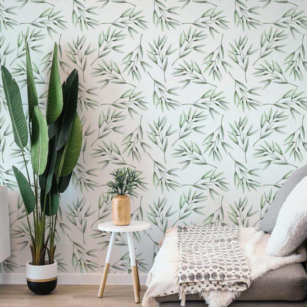 Tiny Branch Peel and Stick Wallpaper, Removable Wallpaper, Traditional Wallpaper | DeccoPrint