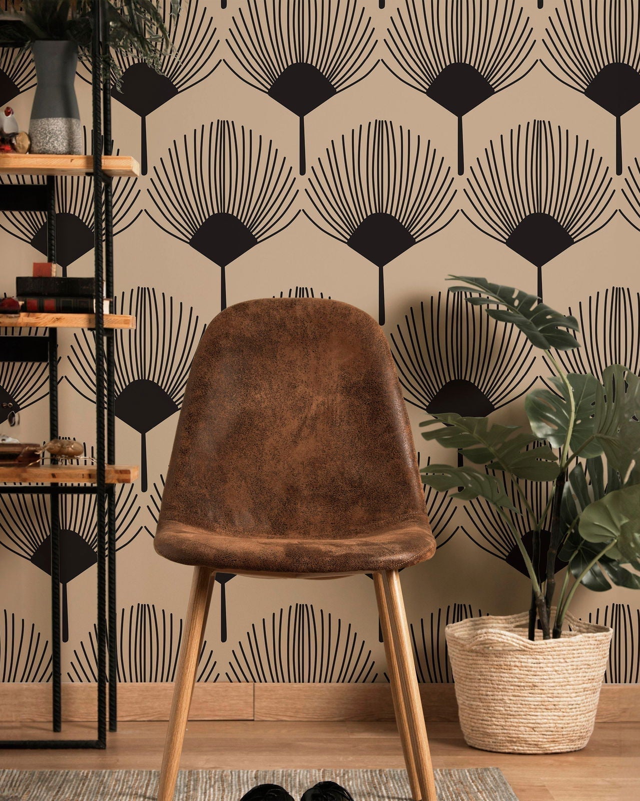 Tropical Deco Peel and Stick Wallpaper, Removable Wallpaper, Traditional Wallpaper | DeccoPrint