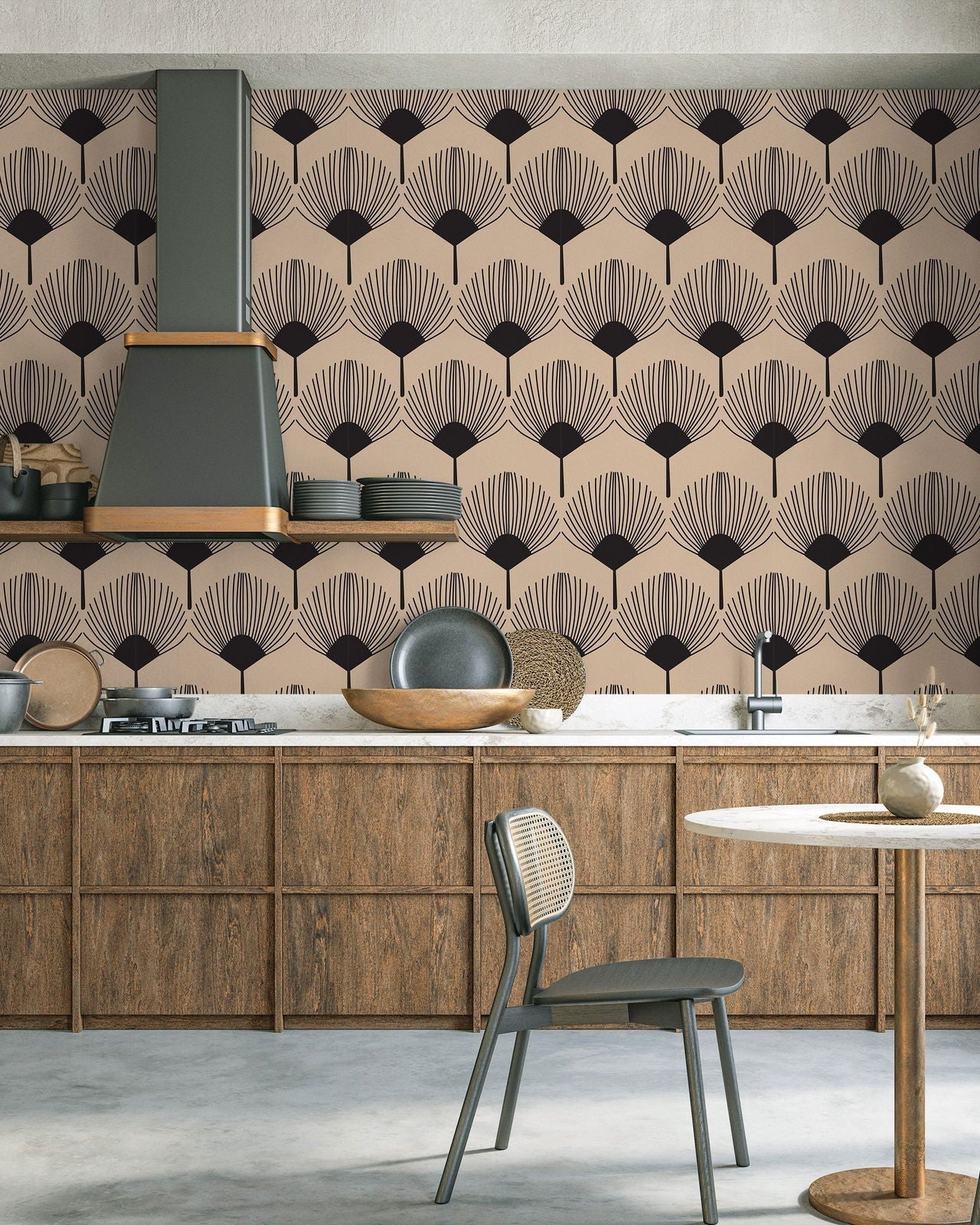 Tropical Deco Peel and Stick Wallpaper, Removable Wallpaper, Traditional Wallpaper | DeccoPrint