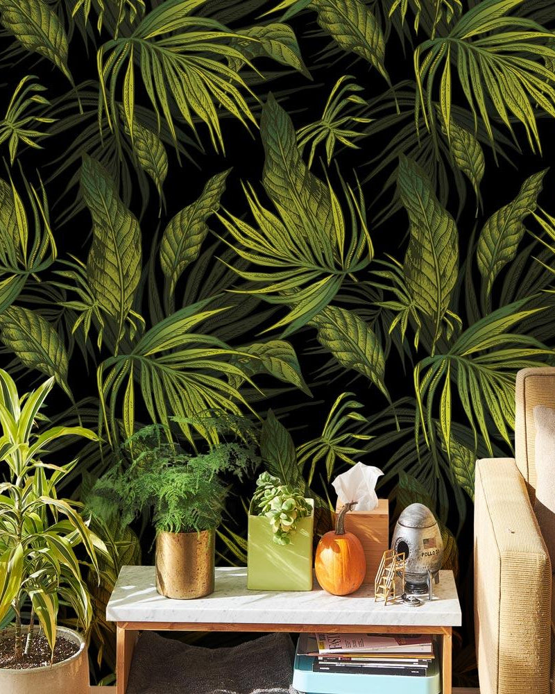 Tropical Jardin Peel and Stick Wallpaper, Removable Wallpaper, Traditional Wallpaper | DeccoPrint
