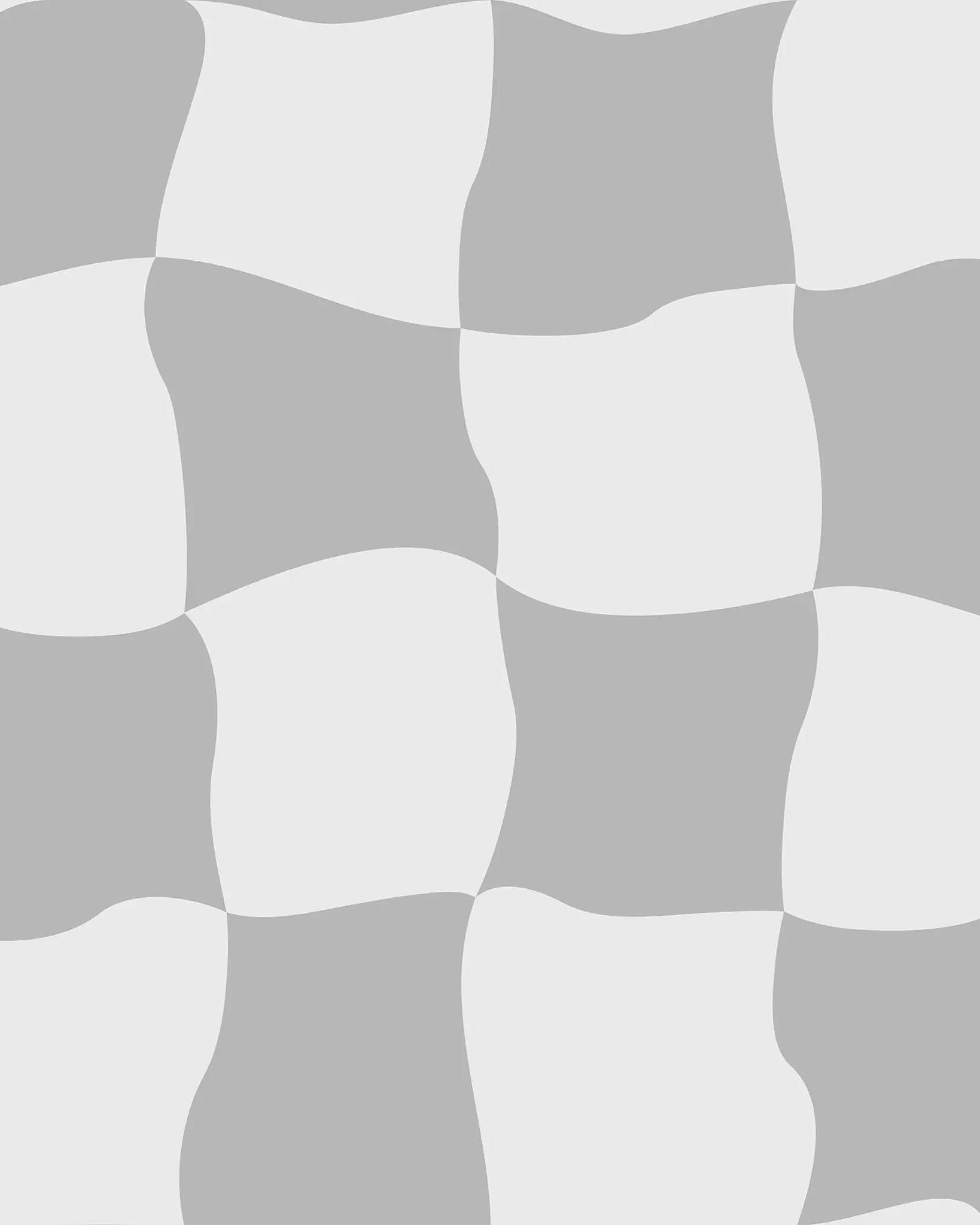 Pattern of gray and white wavy squares on a light gray background