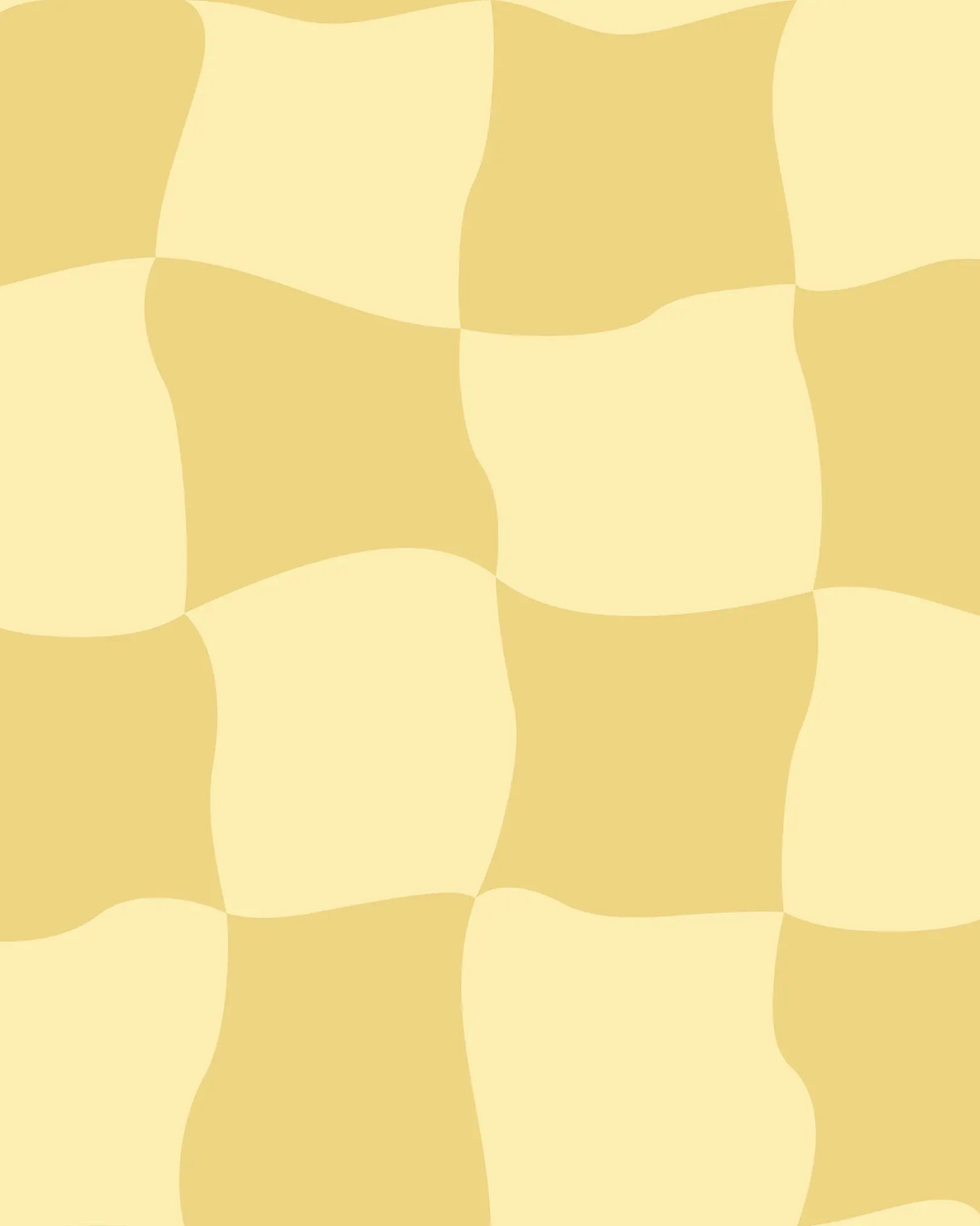 Checkered pattern with yellow and light yellow wavy squares