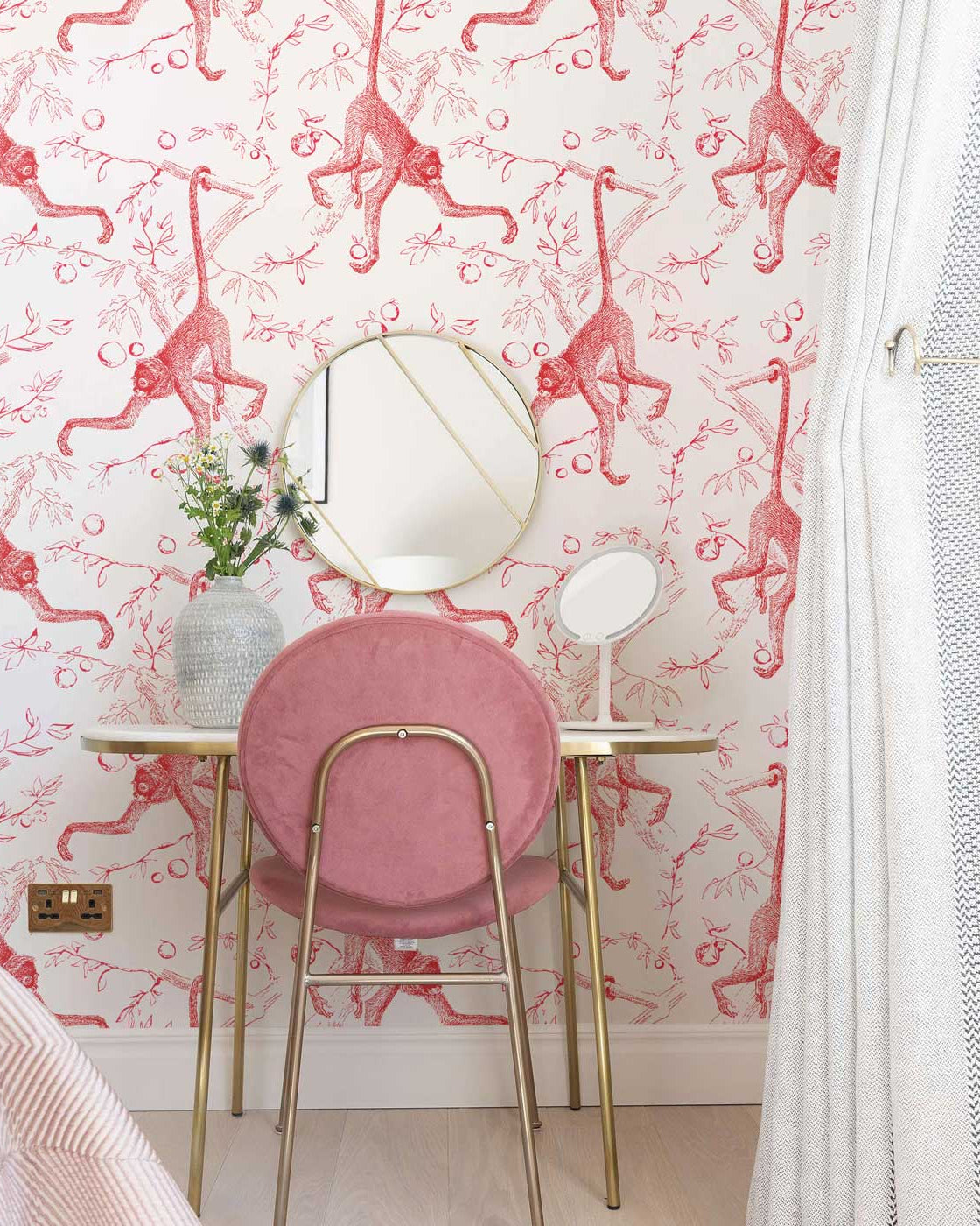 Wild Monkey Peel and Stick Wallpaper, Removable Wallpaper, Traditional Wallpaper | DeccoPrint