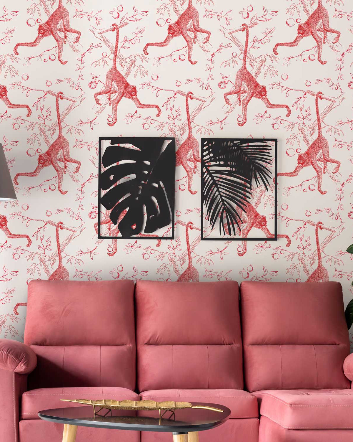 Wild Monkey Peel and Stick Wallpaper, Removable Wallpaper, Traditional Wallpaper | DeccoPrint