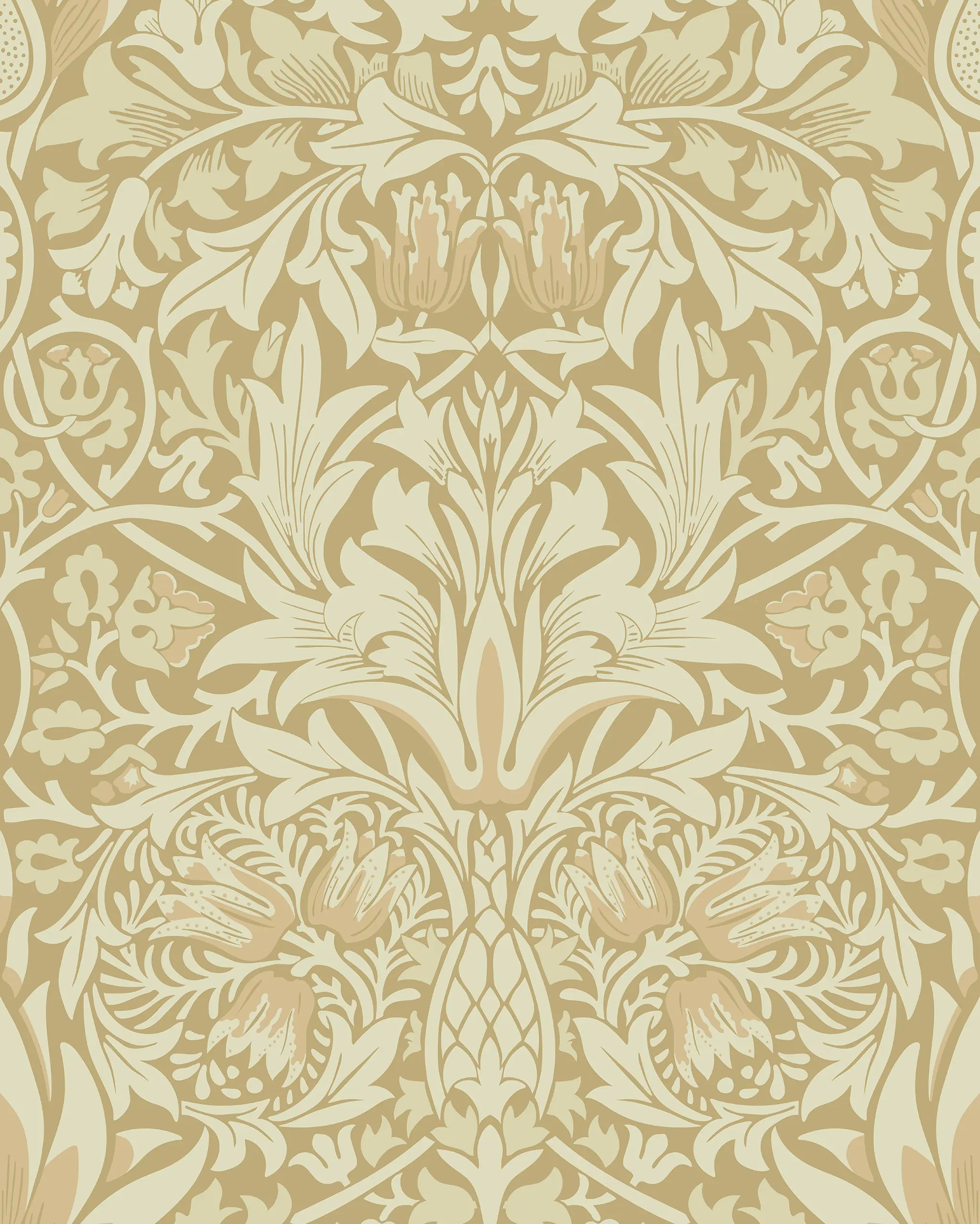 Decorative floral pattern on a beige background