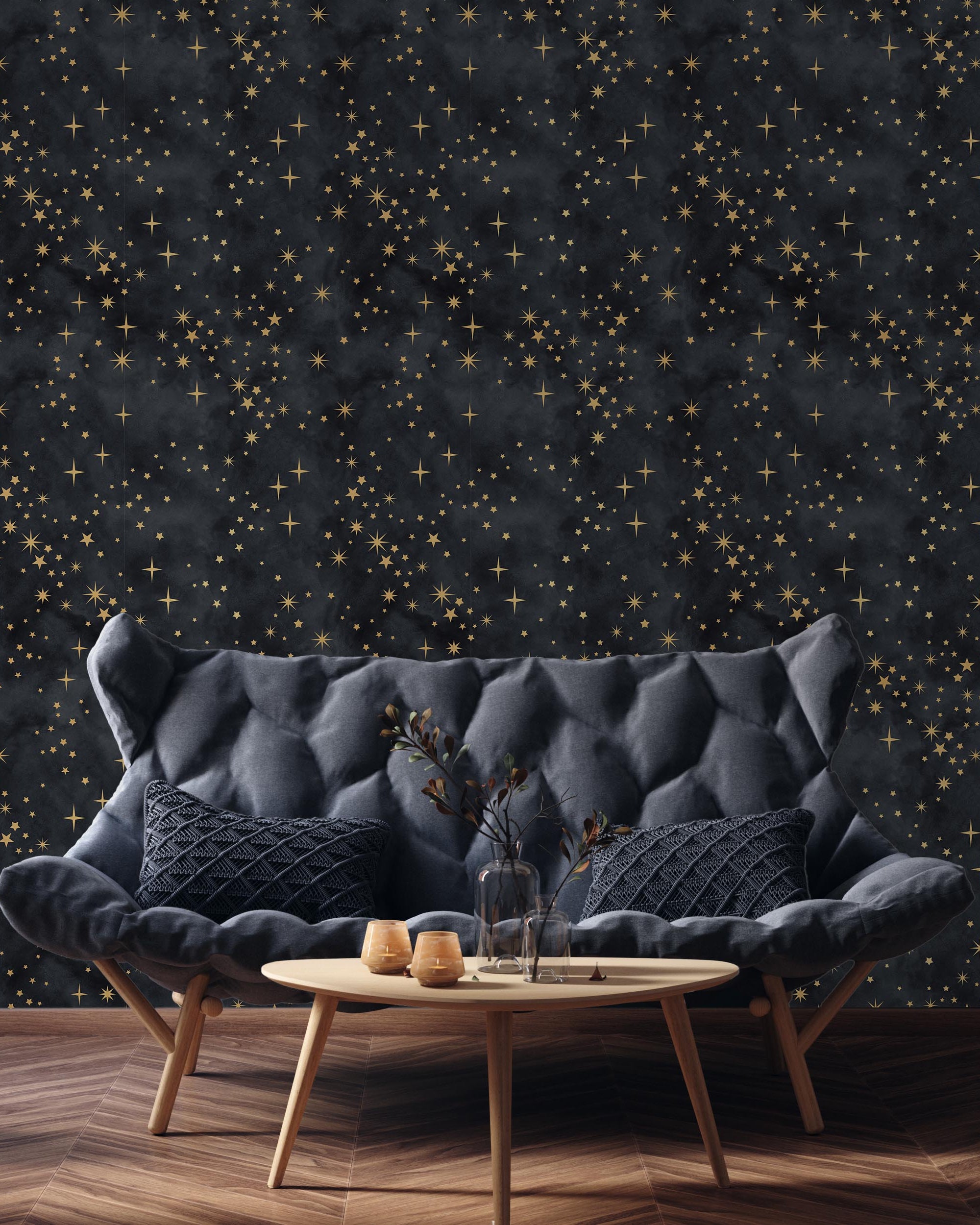 Nightscape Peel and Stick Wallpaper, Removable Wallpaper, Traditional Wallpaper | DeccoPrint
