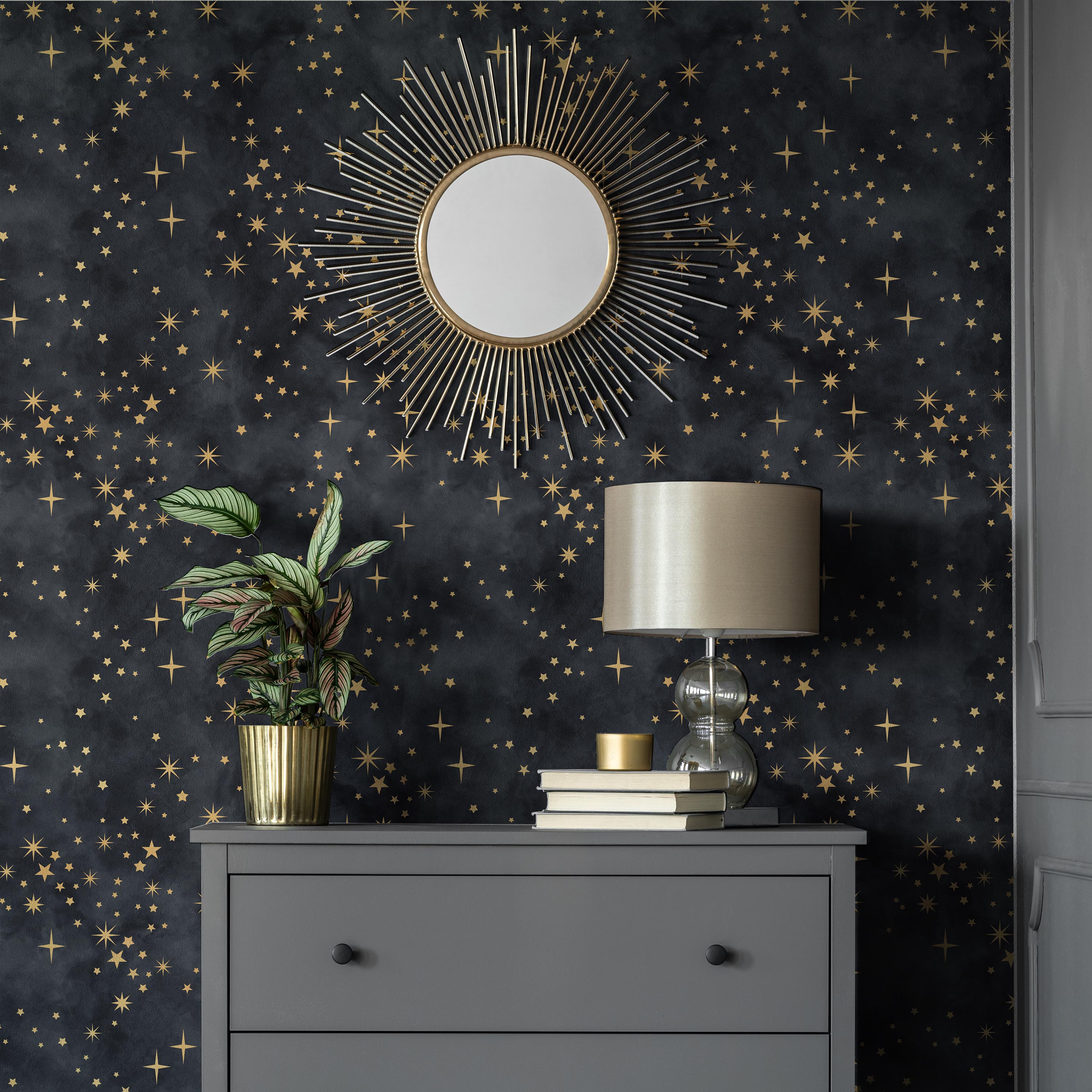 Nightscape Peel and Stick Wallpaper, Removable Wallpaper, Traditional Wallpaper | DeccoPrint