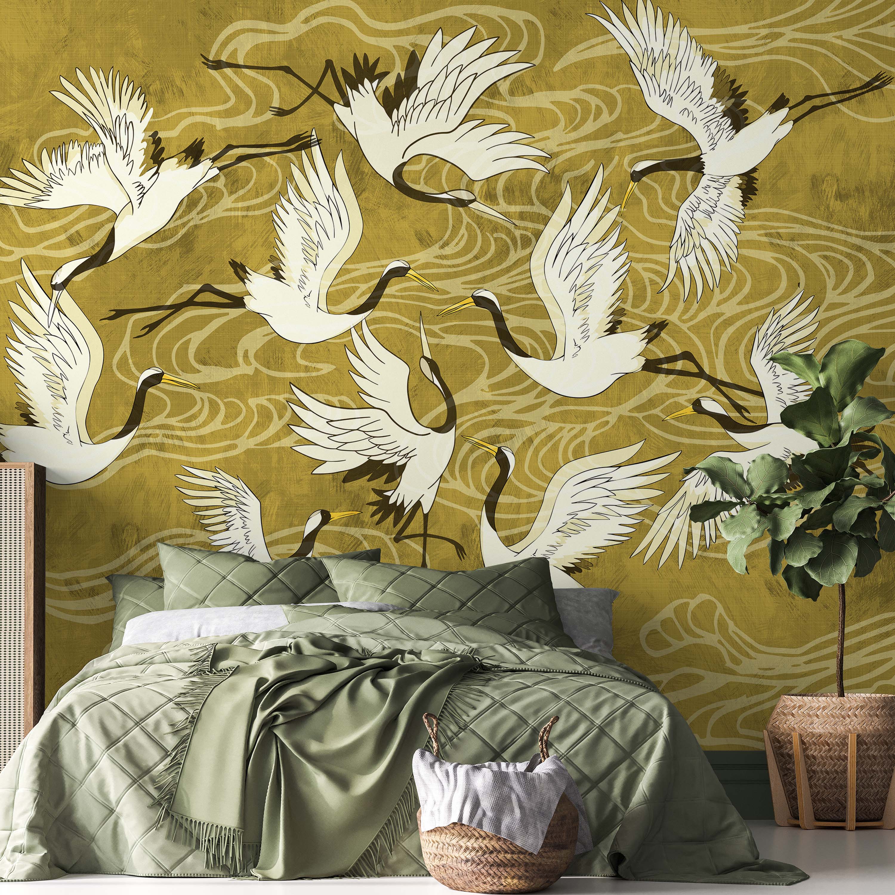 Dance of the Sky Mural Peel and Stick Wallpaper, Removable Wallpaper, Traditional Wallpaper | DeccoPrint