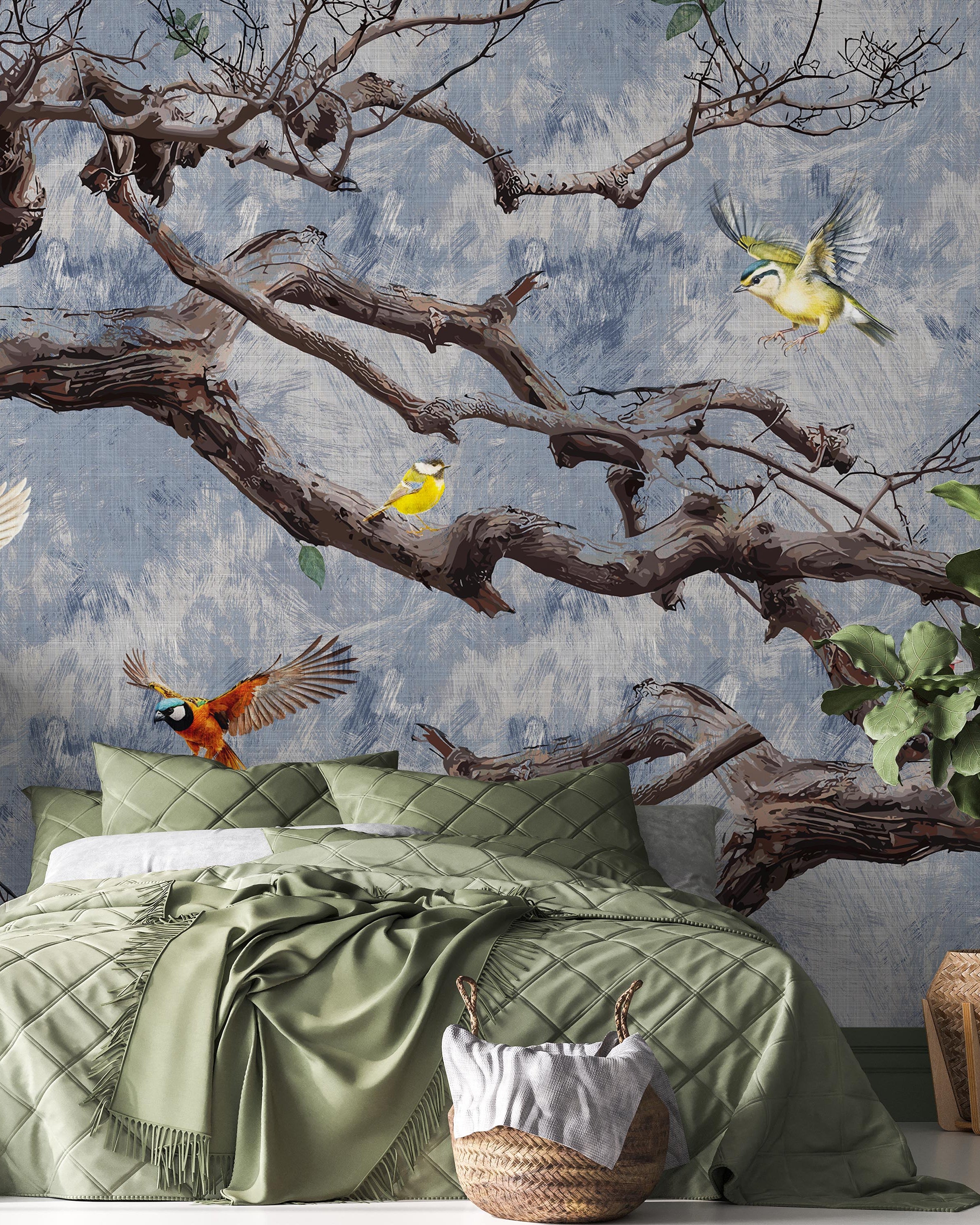 Skyward Songs Mural Peel and Stick Wallpaper, Removable Wallpaper, Traditional Wallpaper | DeccoPrint