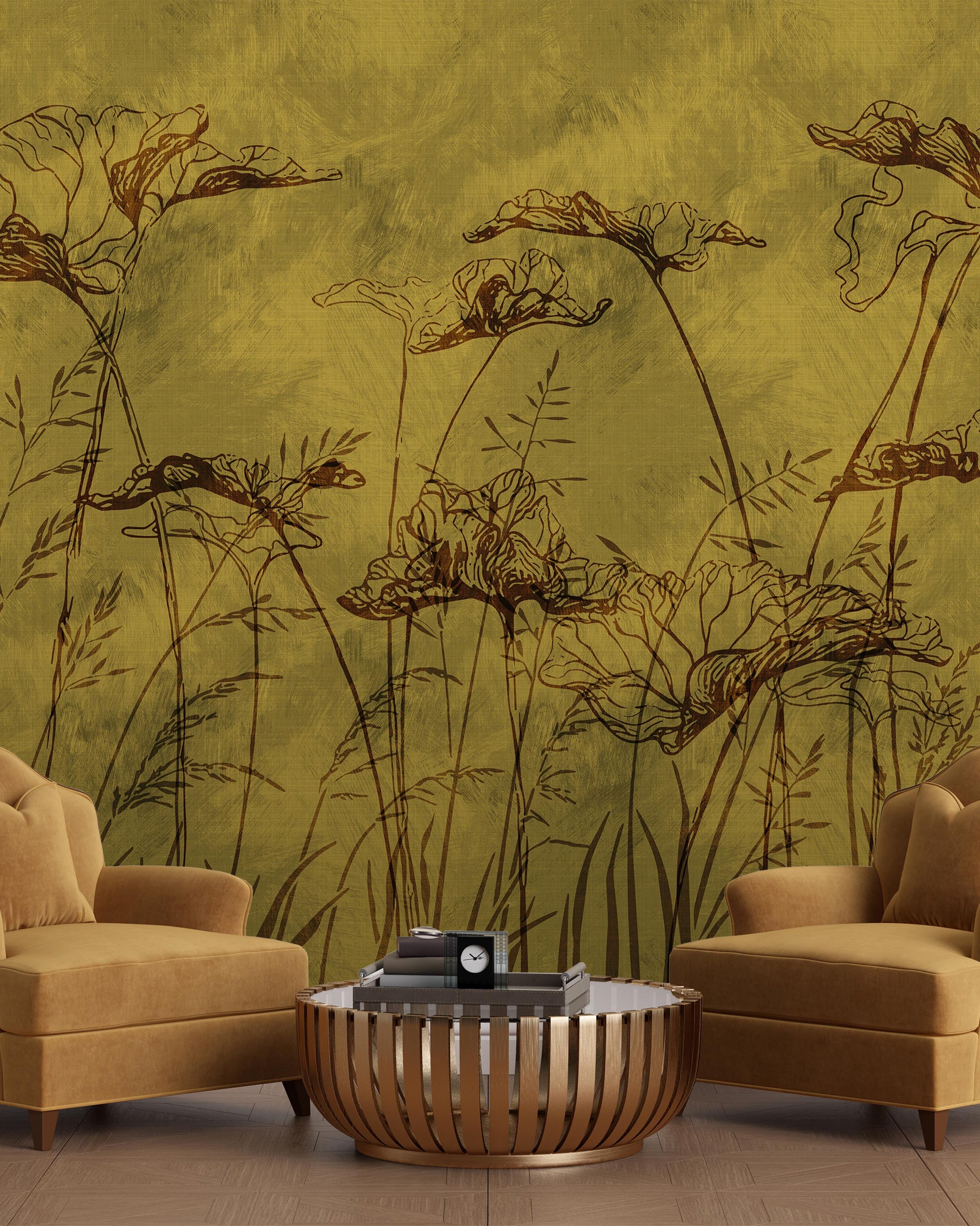 Echoes of Summer Mural Peel and Stick Wallpaper, Removable Wallpaper, Traditional Wallpaper | DeccoPrint