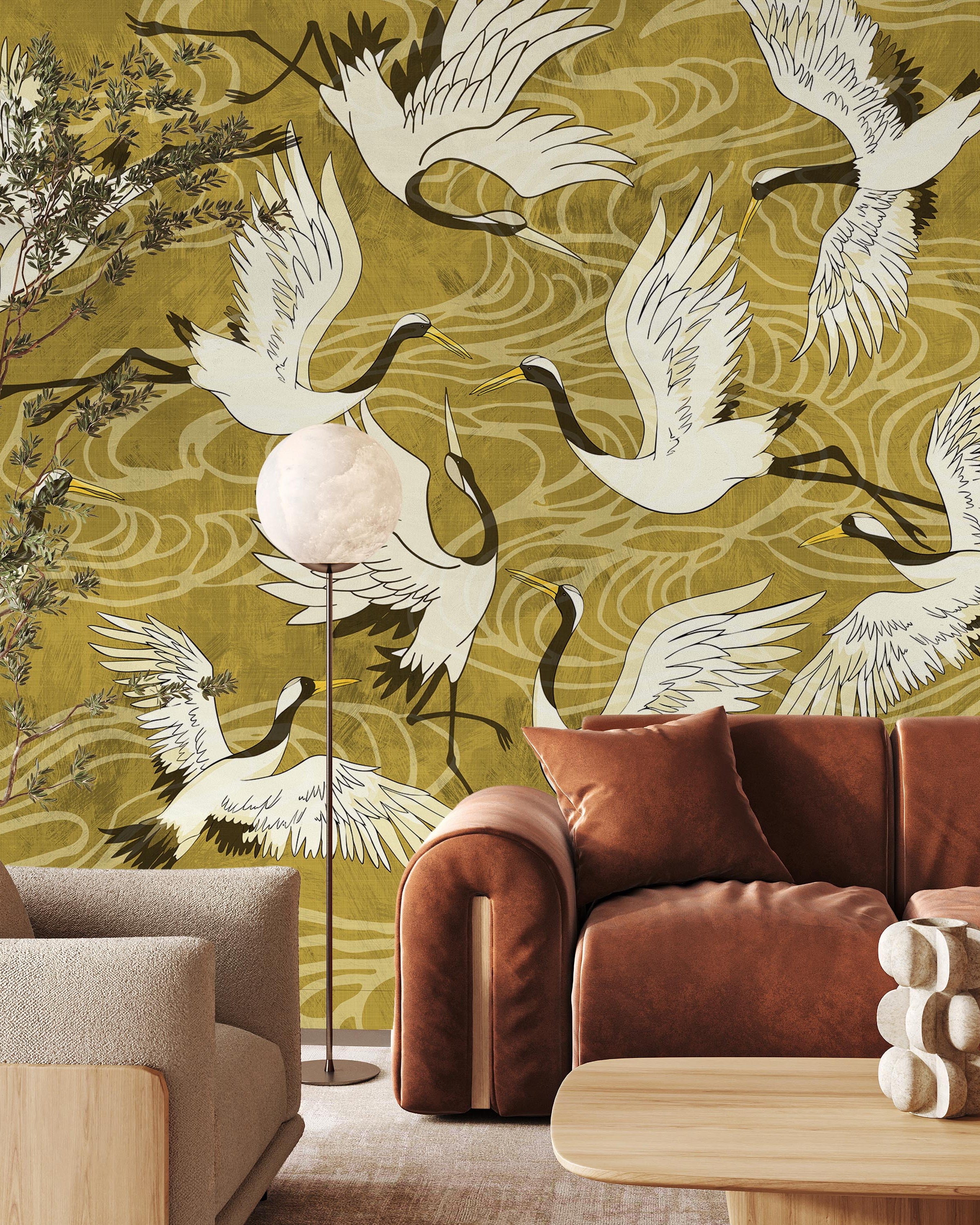 Dance of the Sky Mural Peel and Stick Wallpaper, Removable Wallpaper, Traditional Wallpaper | DeccoPrint