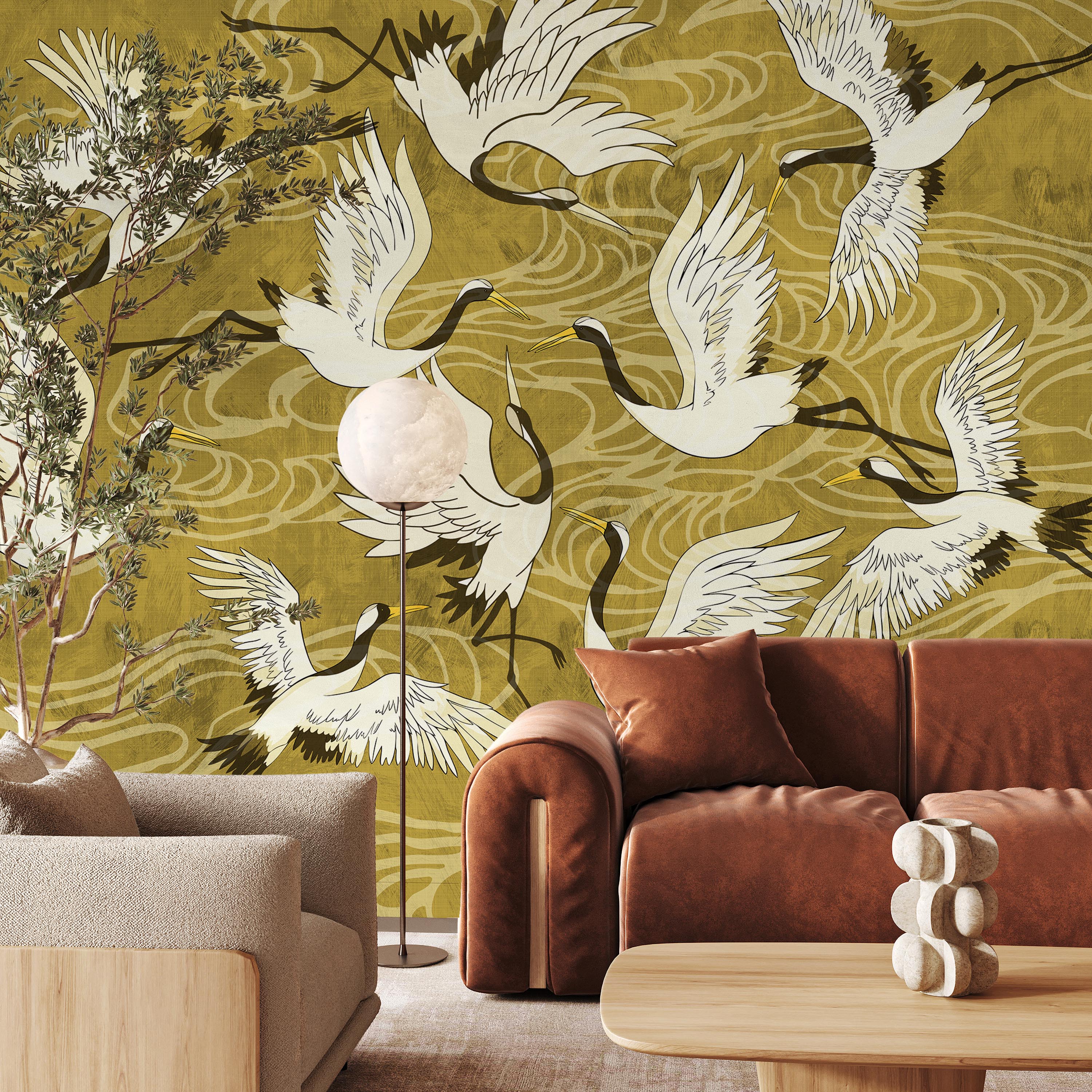 Dance of the Sky Mural Peel and Stick Wallpaper, Removable Wallpaper, Traditional Wallpaper | DeccoPrint