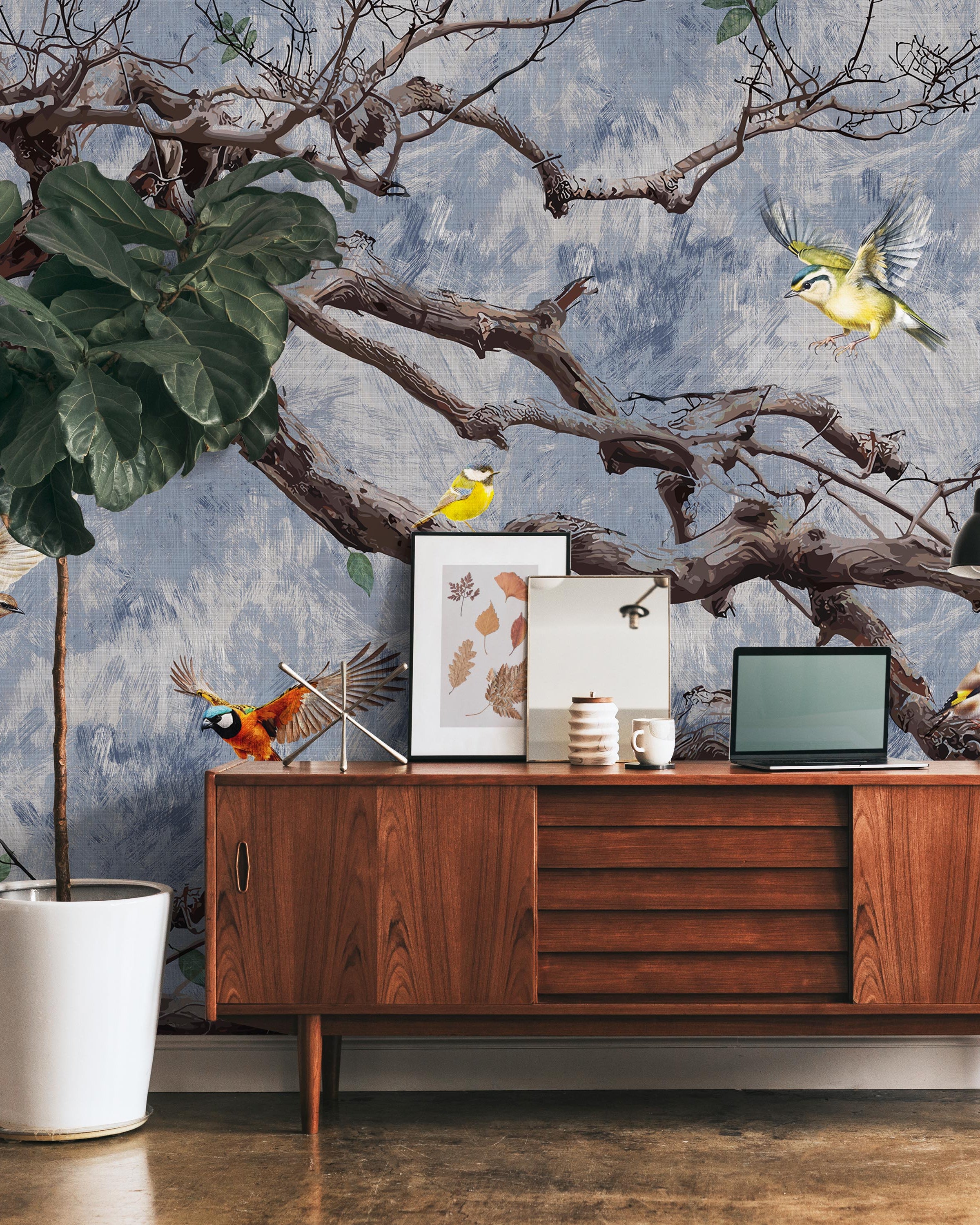 Skyward Songs Mural Peel and Stick Wallpaper, Removable Wallpaper, Traditional Wallpaper | DeccoPrint