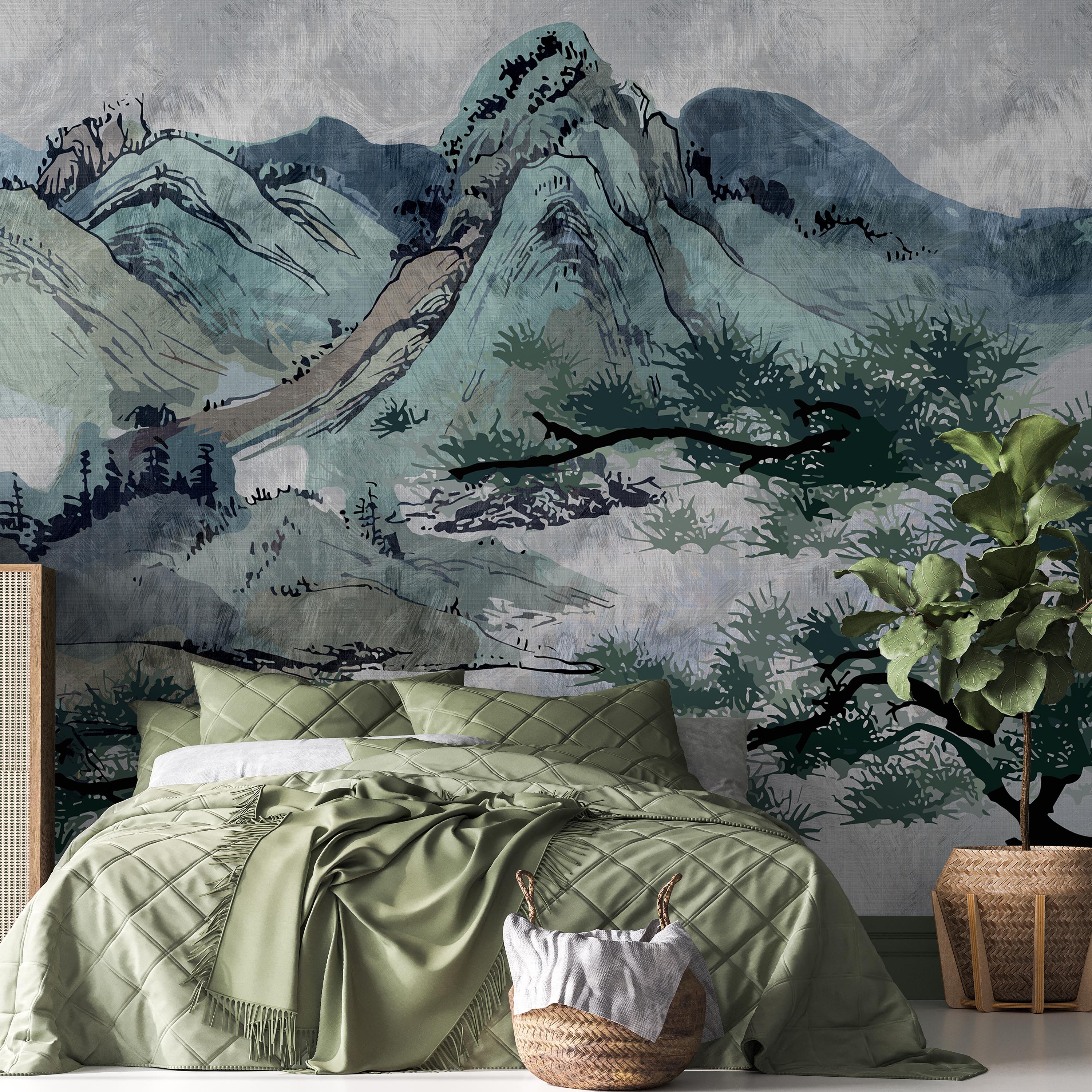 Timeless Heights Mural Peel and Stick Wallpaper, Removable Wallpaper, Traditional Wallpaper | DeccoPrint