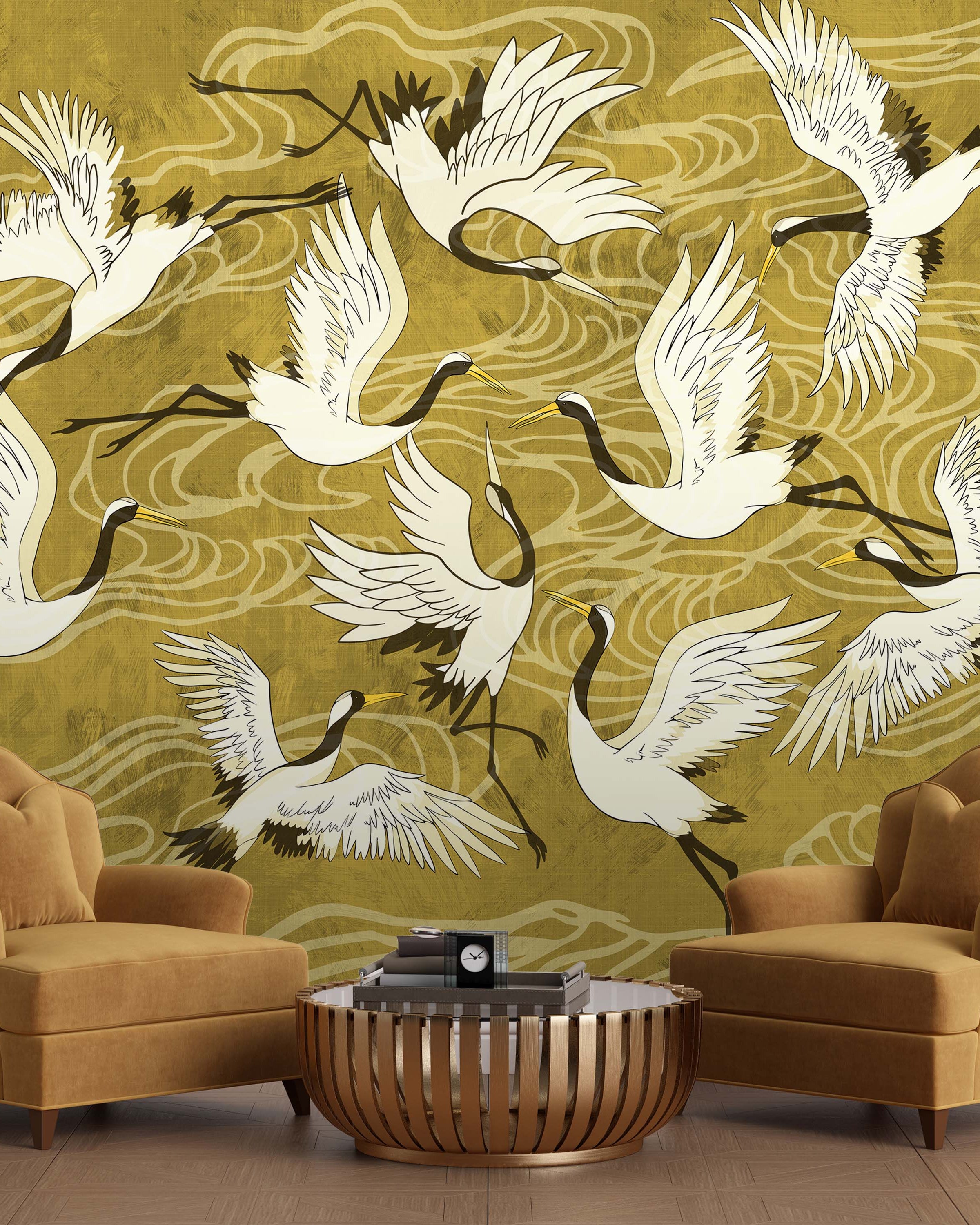 Dance of the Sky Mural Peel and Stick Wallpaper, Removable Wallpaper, Traditional Wallpaper | DeccoPrint