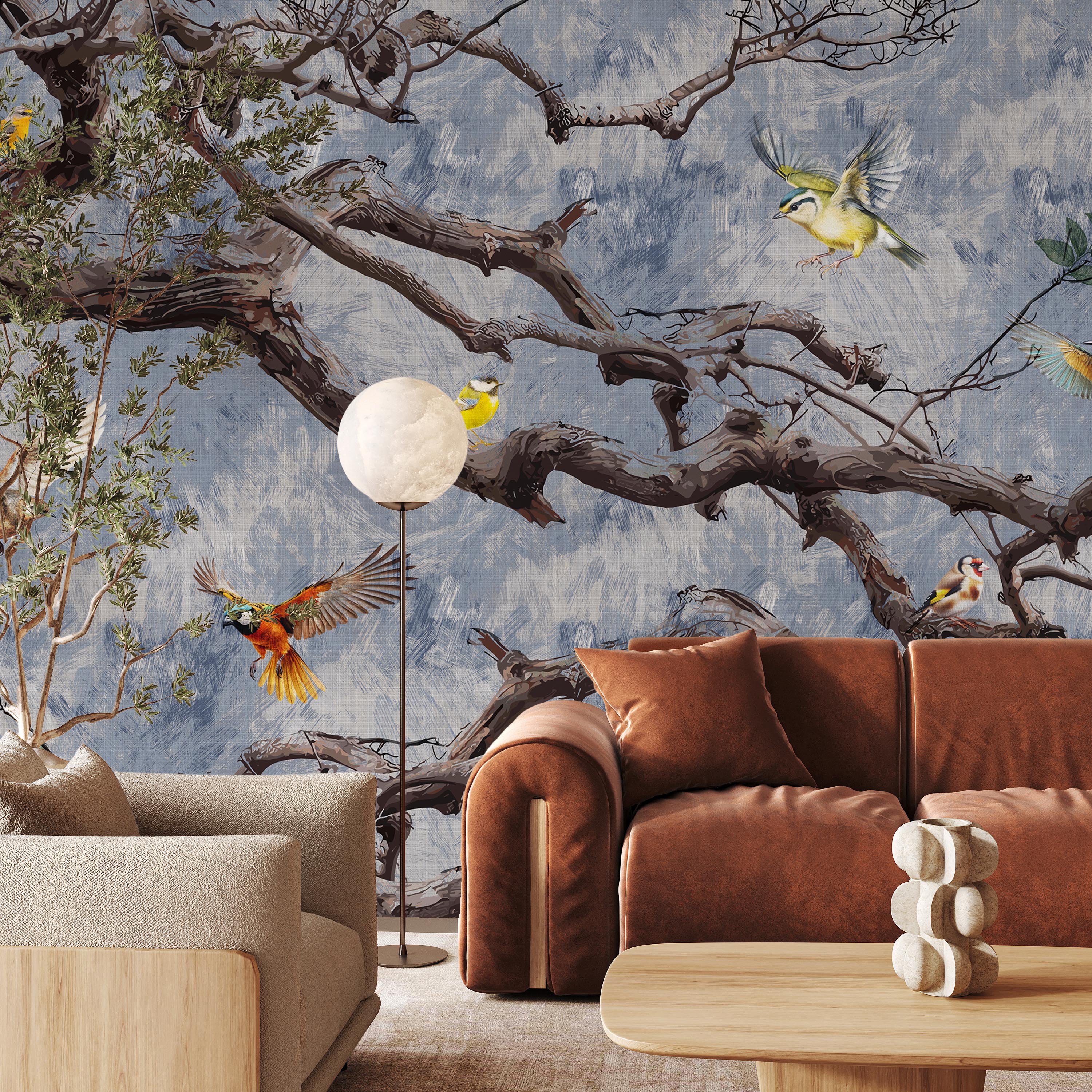 Skyward Songs Mural Peel and Stick Wallpaper, Removable Wallpaper, Traditional Wallpaper | DeccoPrint