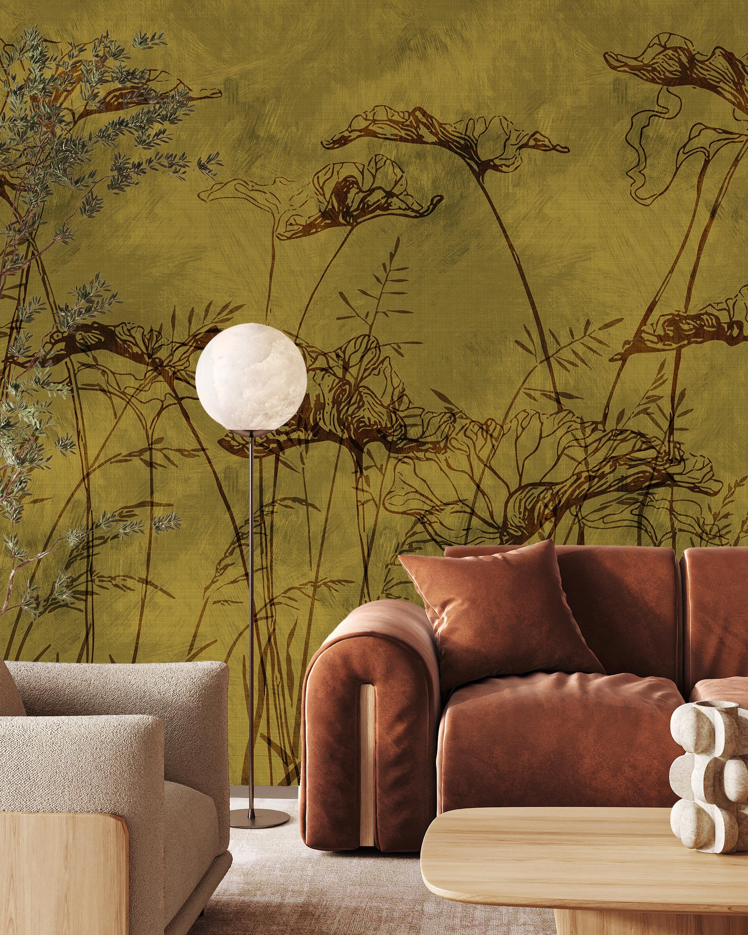 Echoes of Summer Mural Peel and Stick Wallpaper, Removable Wallpaper, Traditional Wallpaper | DeccoPrint