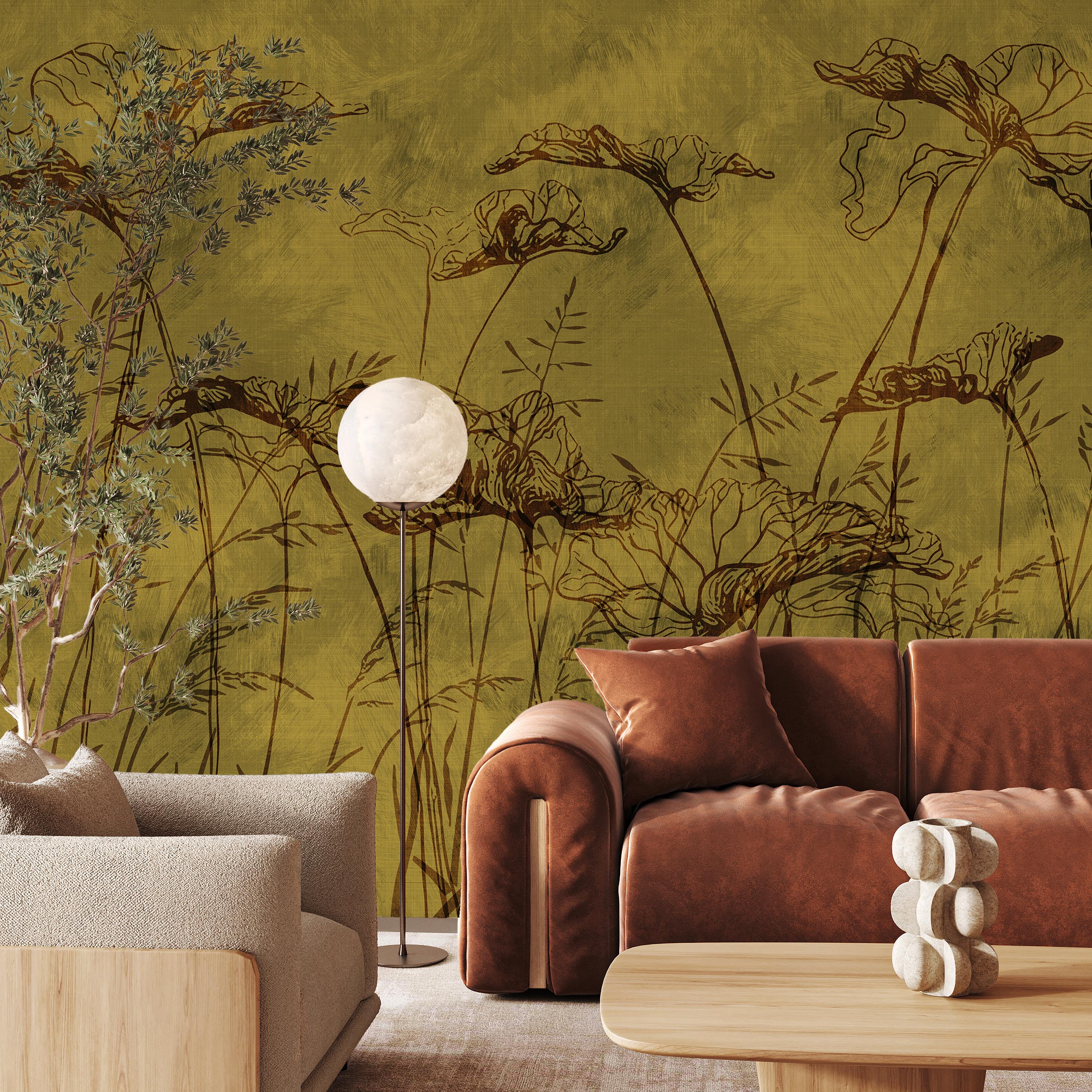 Echoes of Summer Mural Peel and Stick Wallpaper, Removable Wallpaper, Traditional Wallpaper | DeccoPrint
