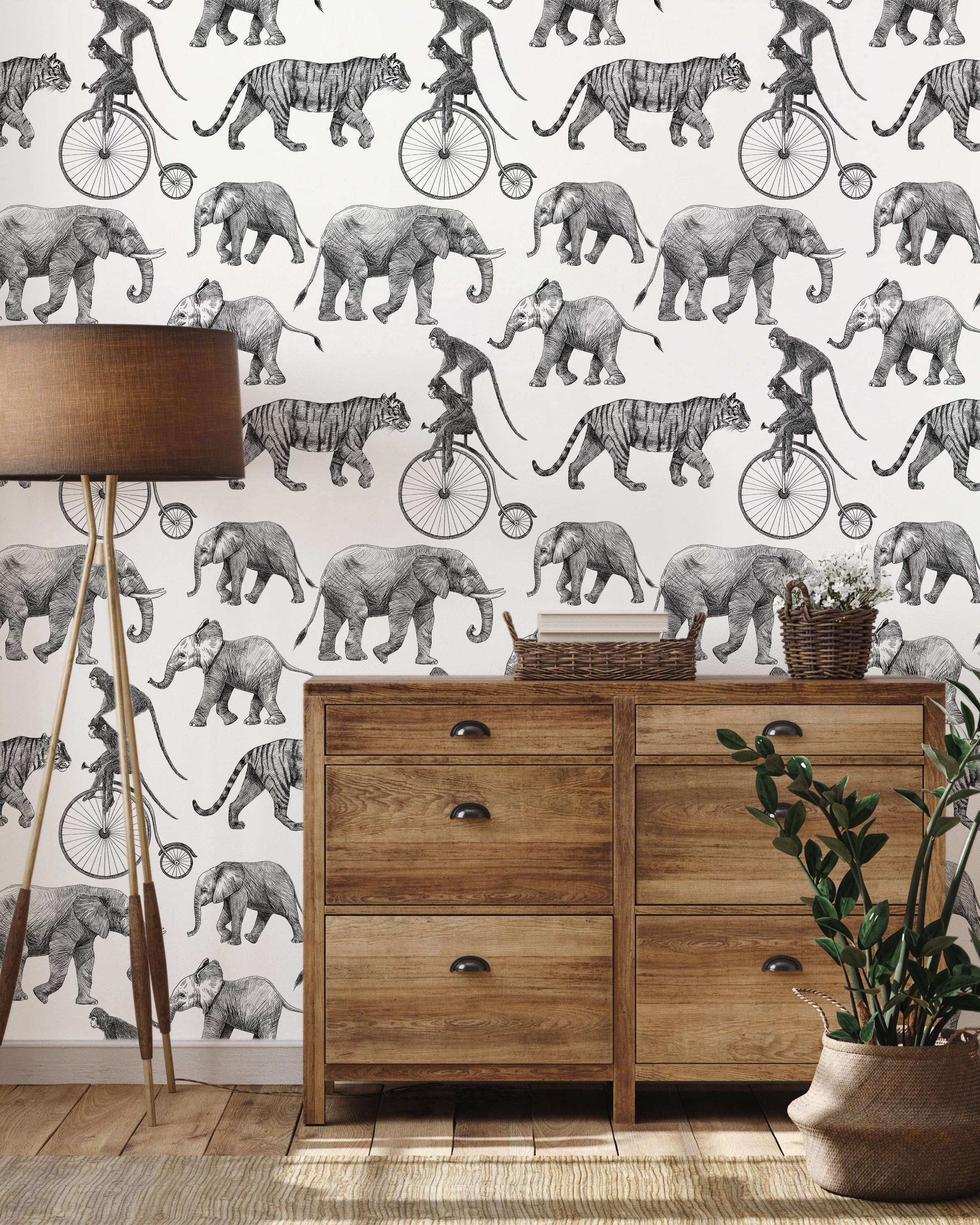 Total Circus Peel and Stick Wallpaper, Removable Wallpaper, Traditional Wallpaper | DeccoPrint