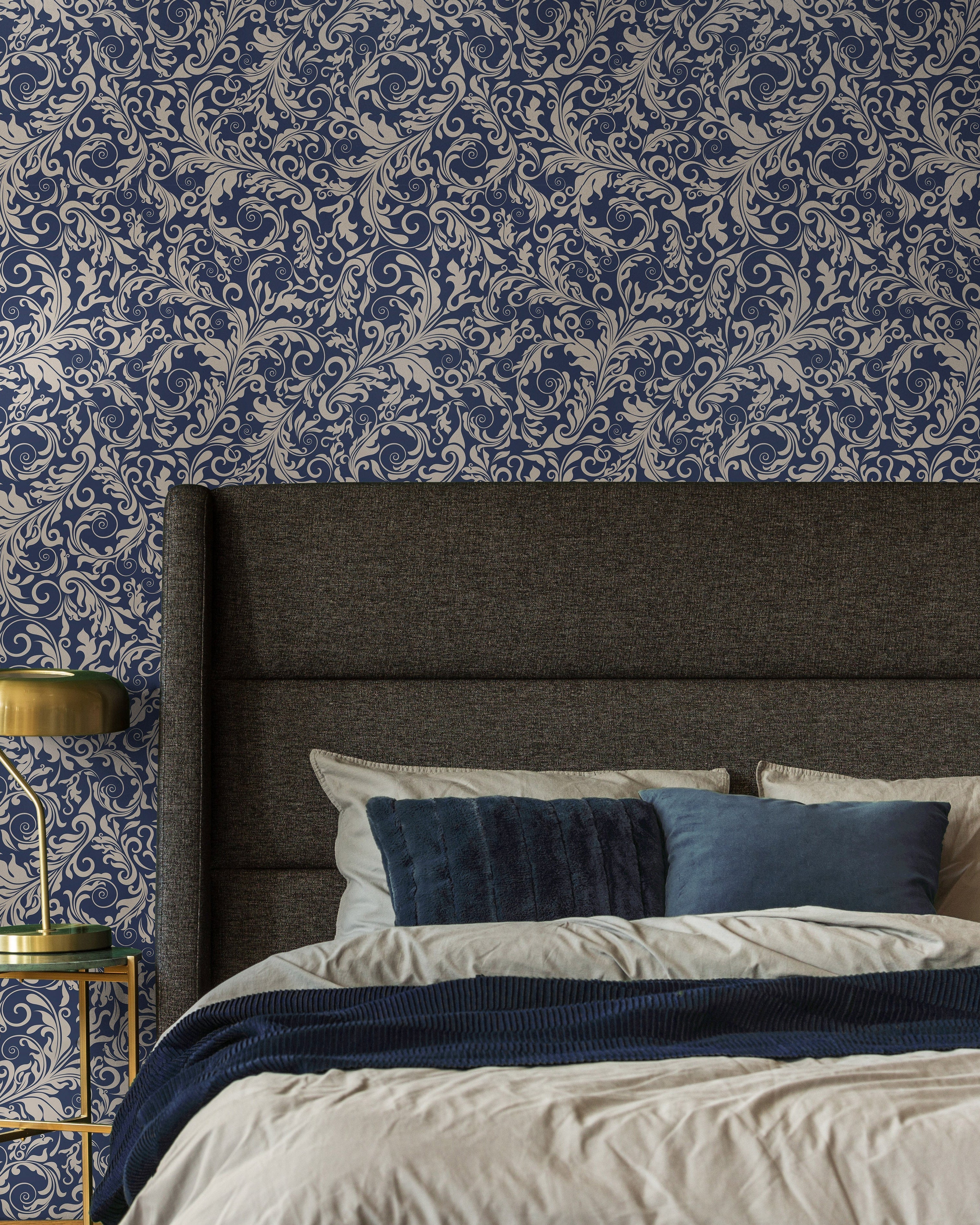 Baroque Vines Peel and Stick Wallpaper, Removable Wallpaper, Traditional Wallpaper | DeccoPrint