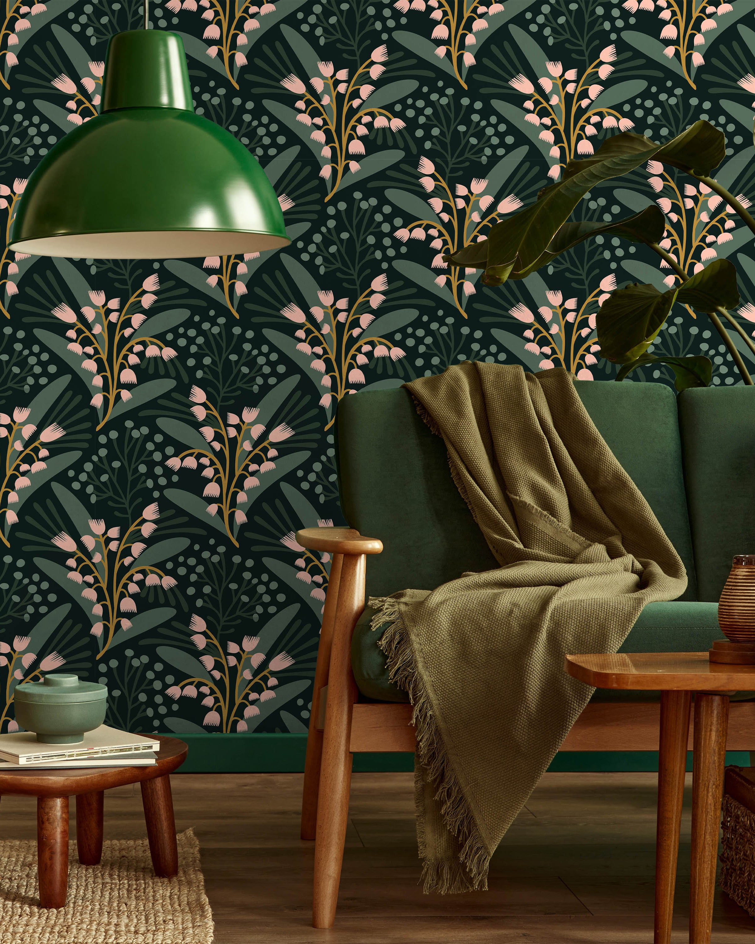 Lily of The Valley Peel and Stick Wallpaper, Removable Wallpaper, Traditional Wallpaper | DeccoPrint