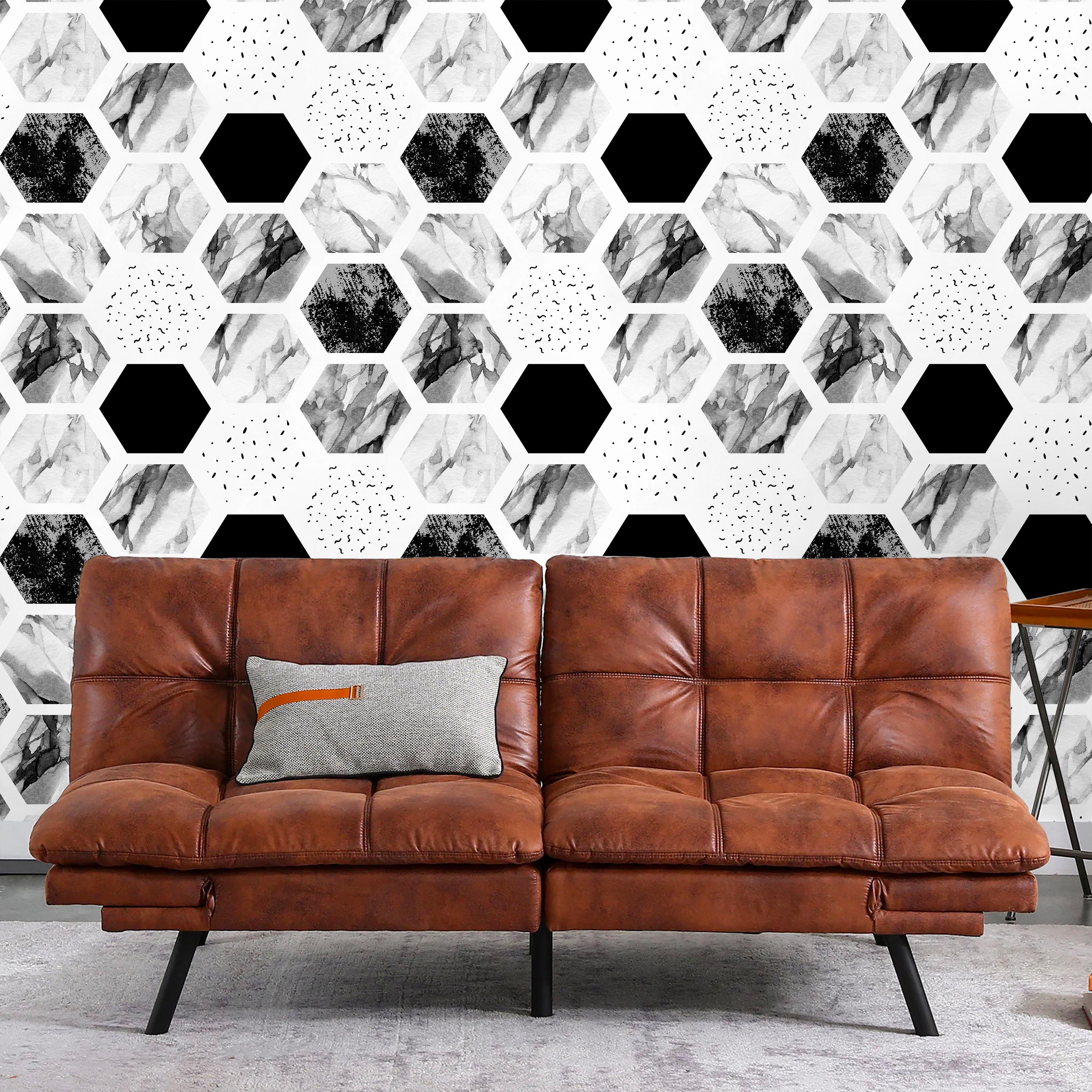 Watercolor Hexagons Peel and Stick Wallpaper, Removable Wallpaper, Traditional Wallpaper | DeccoPrint
