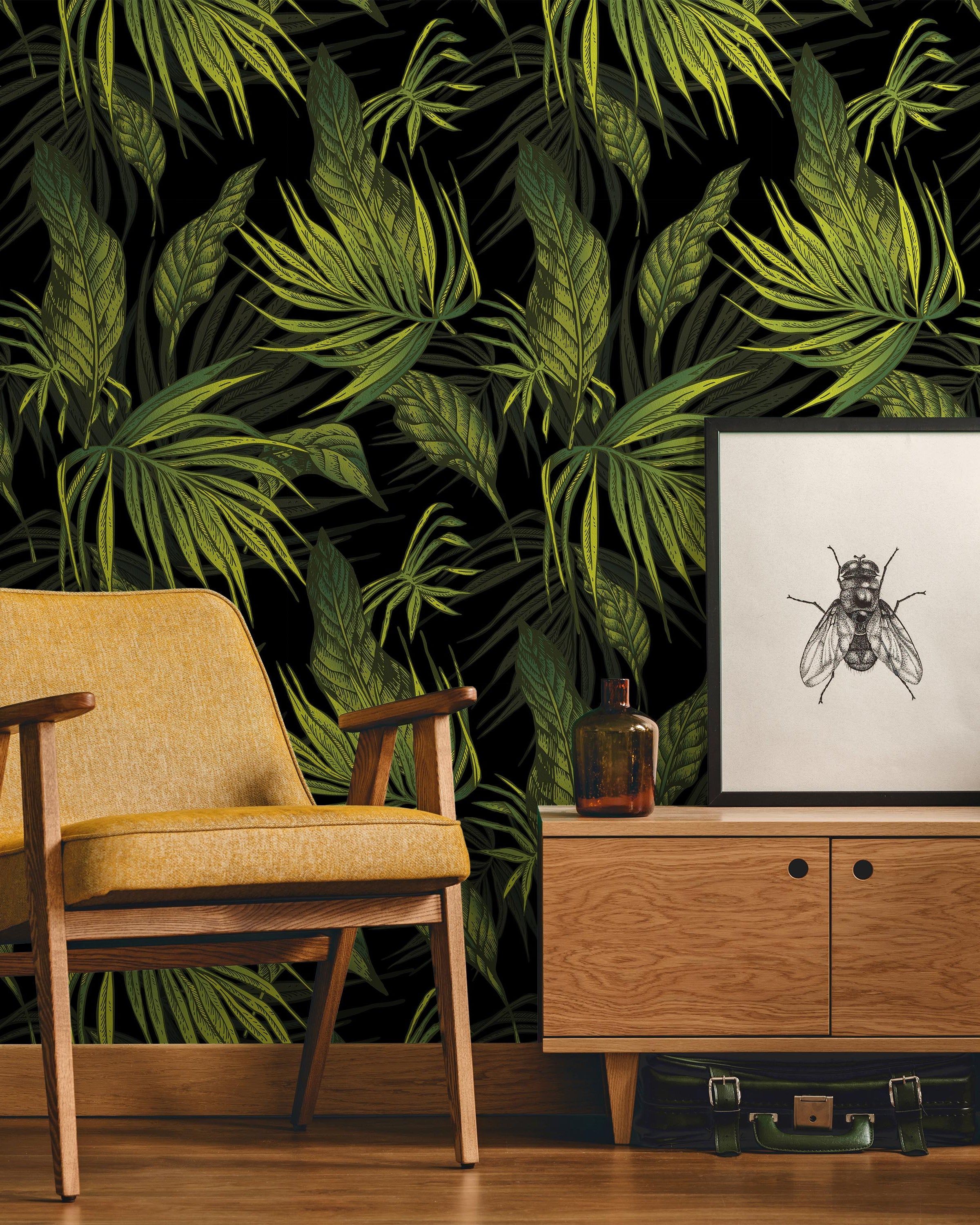 Tropical Jardin Peel and Stick Wallpaper, Removable Wallpaper, Traditional Wallpaper | DeccoPrint