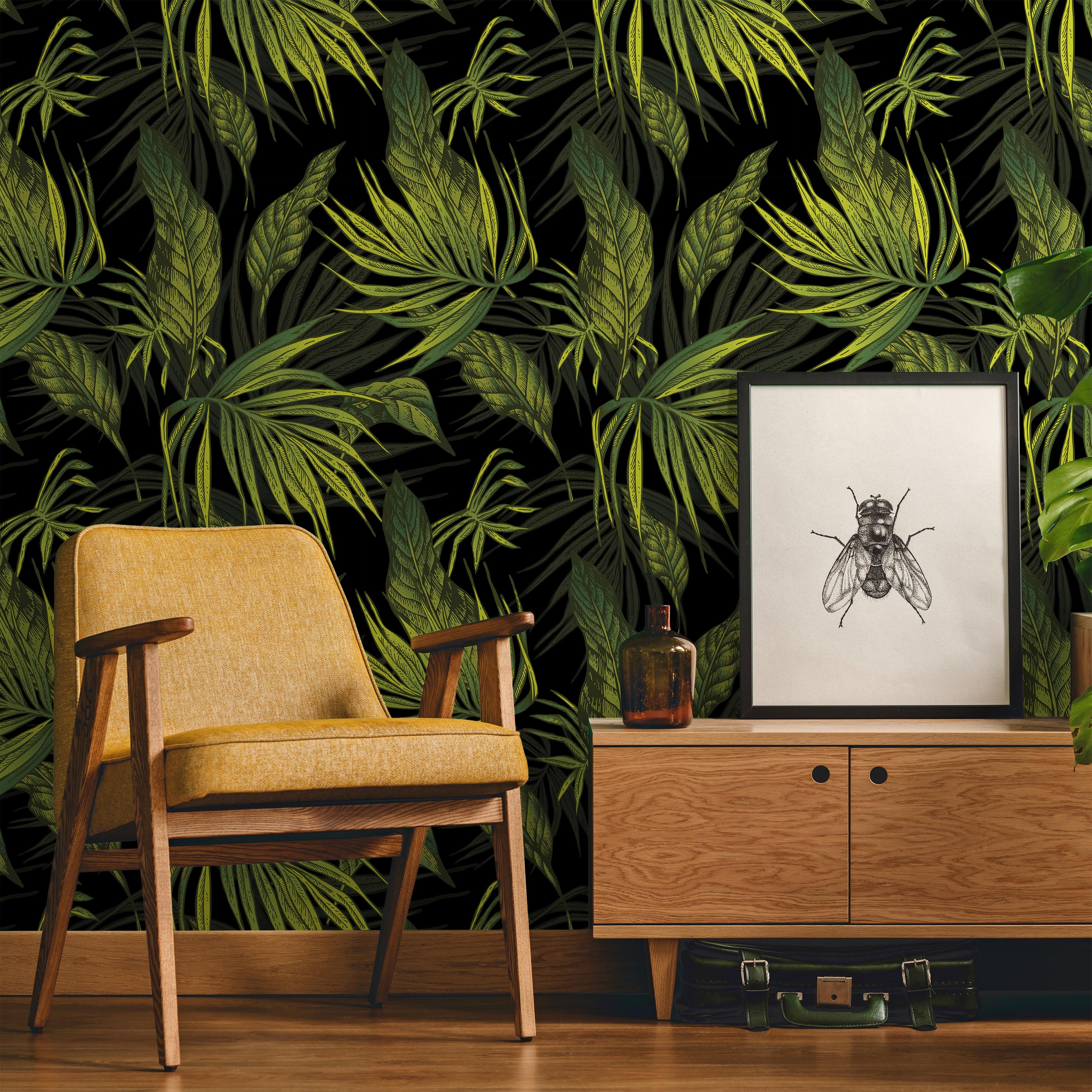 Tropical Jardin Peel and Stick Wallpaper, Removable Wallpaper, Traditional Wallpaper | DeccoPrint