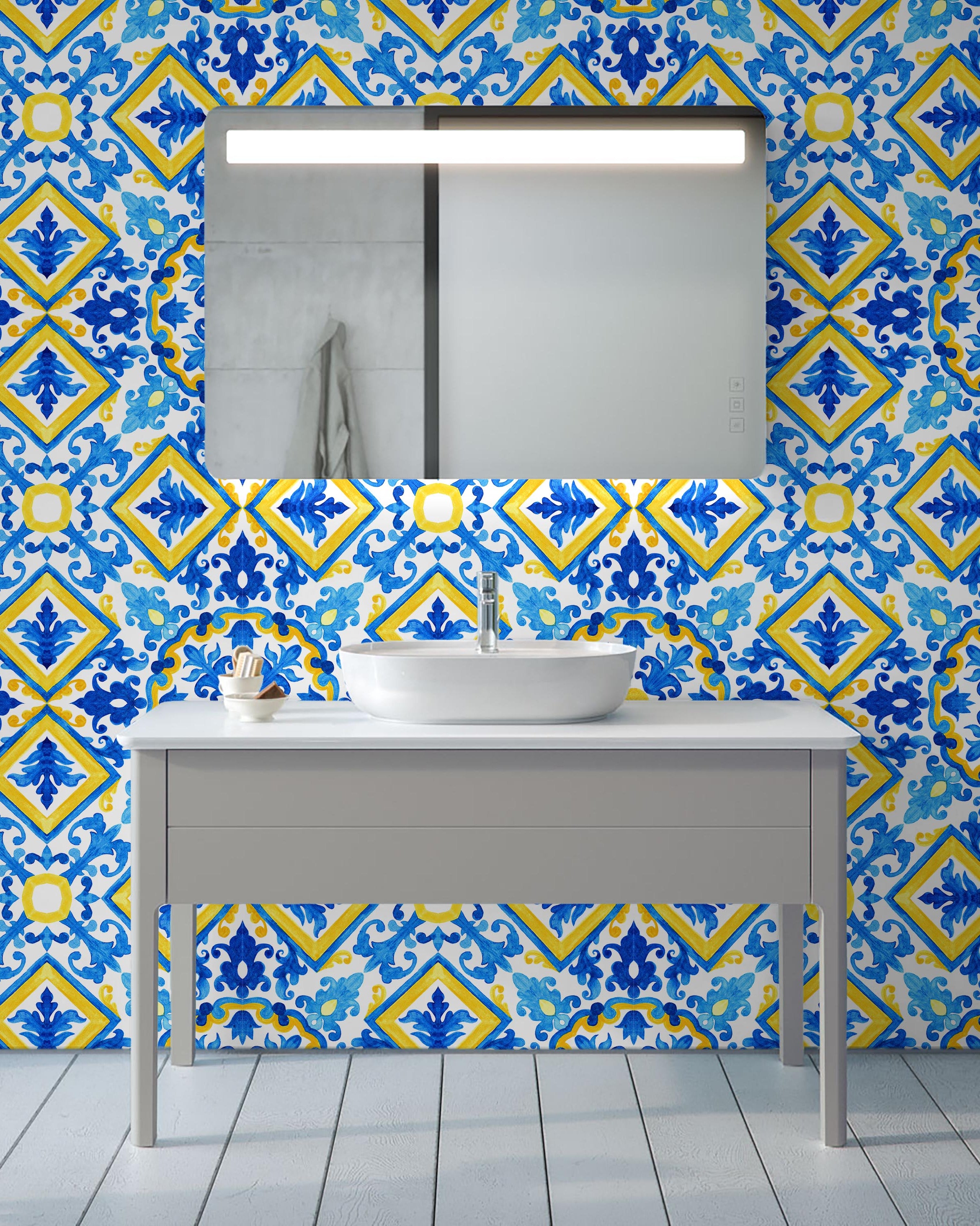 Water and Sun Peel and Stick Wallpaper, Removable Wallpaper, Traditional Wallpaper | DeccoPrint