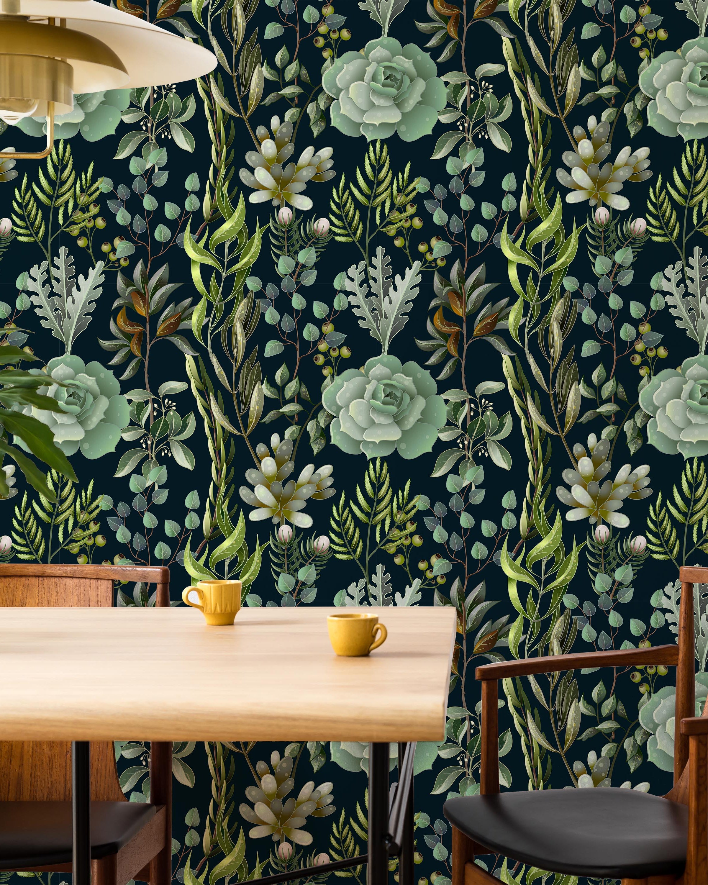 Various Greens Peel and Stick Wallpaper, Removable Wallpaper, Traditional Wallpaper | DeccoPrint