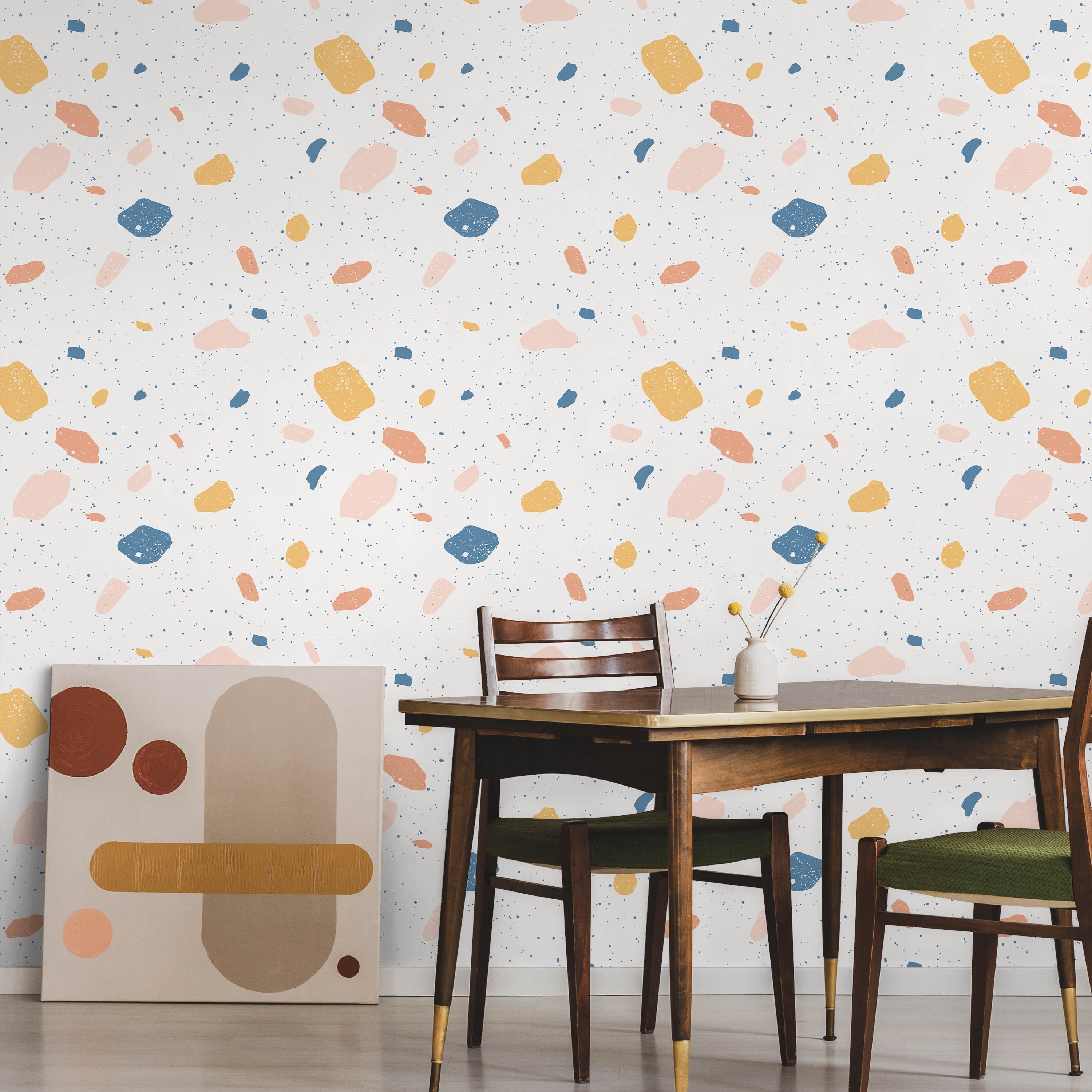 Pastel Spots Peel and Stick Wallpaper, Removable Wallpaper, Traditional Wallpaper | DeccoPrint