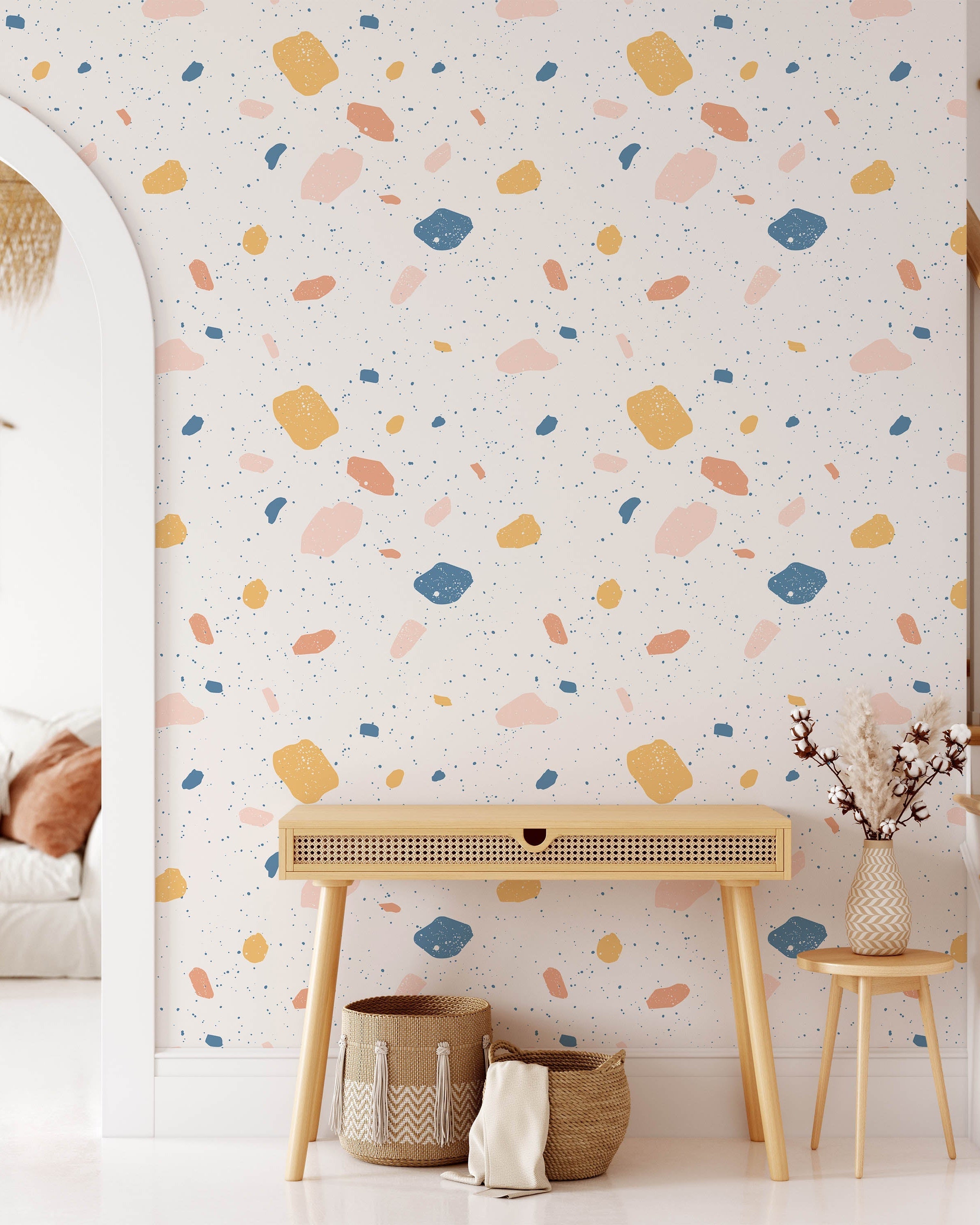 Pastel Spots Peel and Stick Wallpaper, Removable Wallpaper, Traditional Wallpaper | DeccoPrint