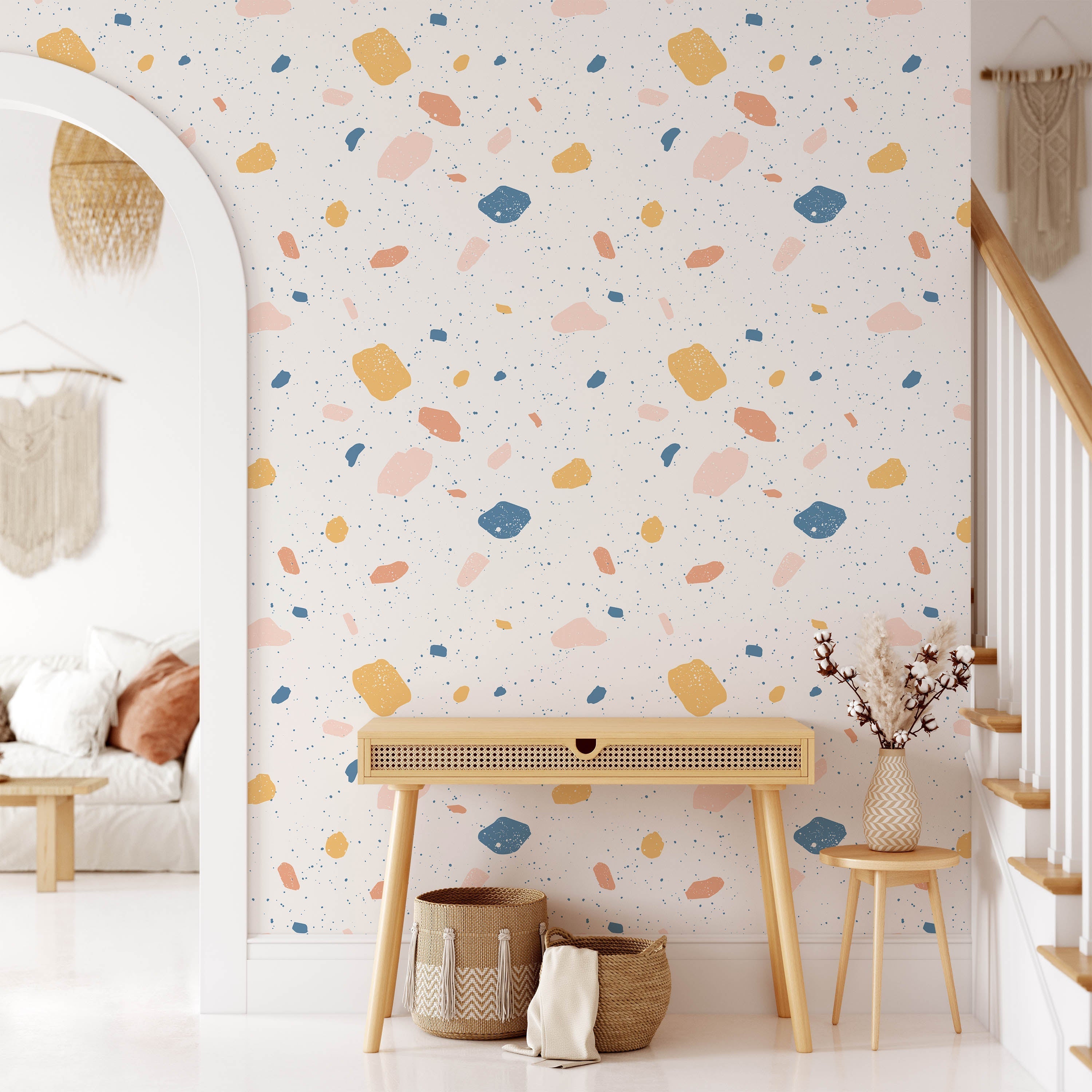 Pastel Spots Peel and Stick Wallpaper, Removable Wallpaper, Traditional Wallpaper | DeccoPrint
