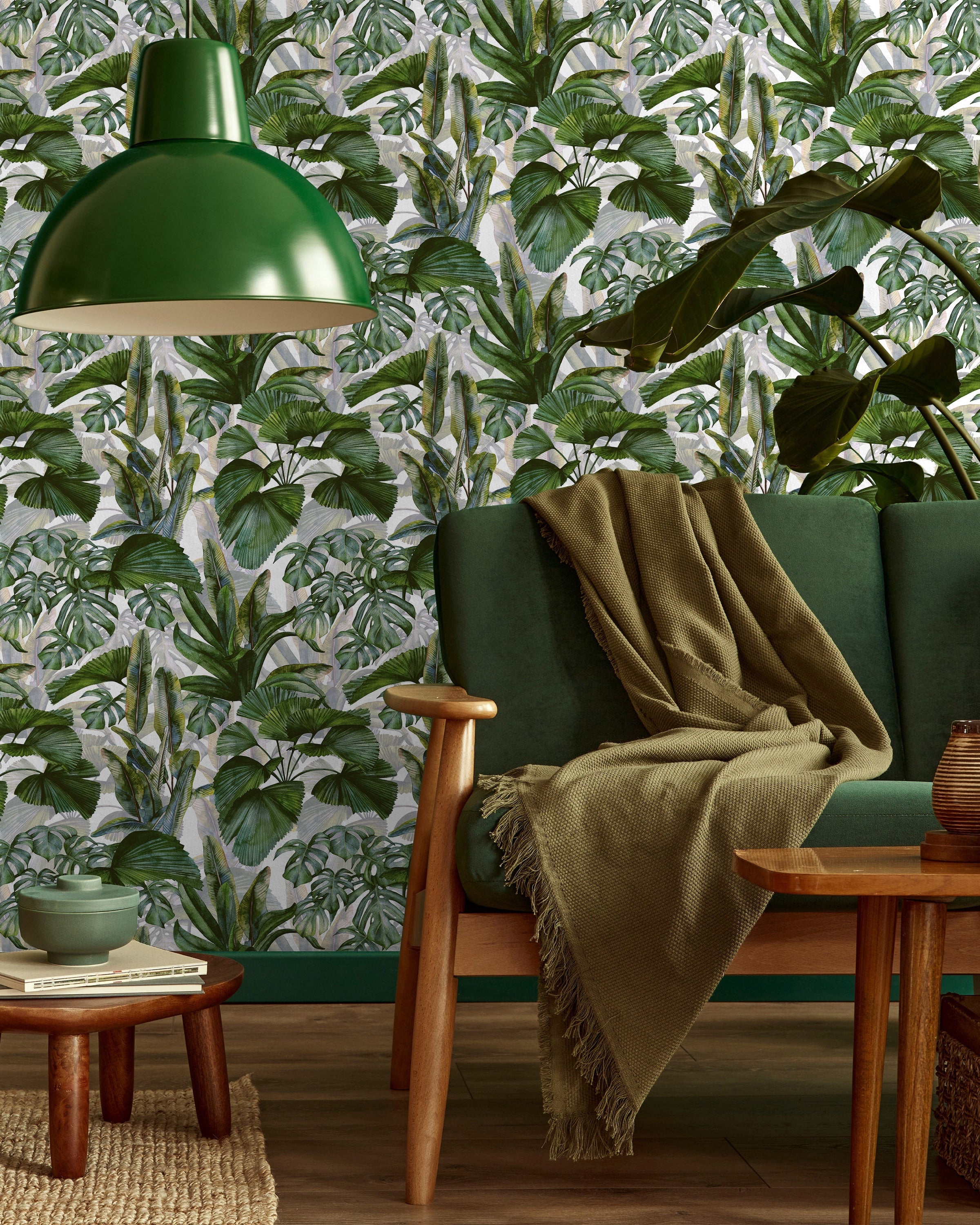 Layered Tropics Peel and Stick Wallpaper, Removable Wallpaper, Traditional Wallpaper | DeccoPrint