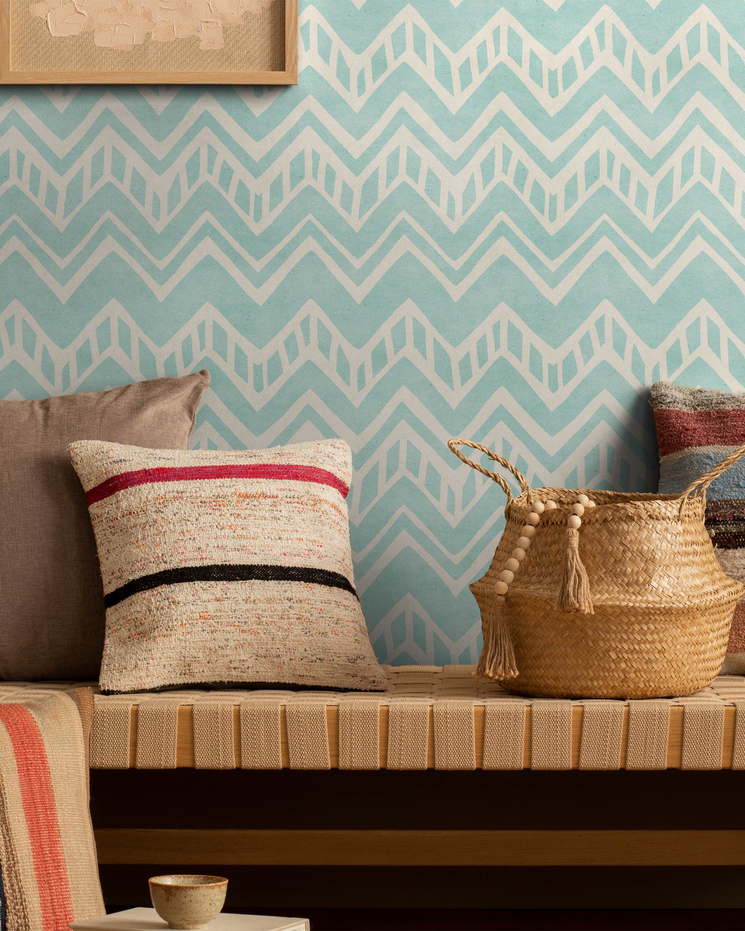 Paper Ikat Peel and Stick Wallpaper, Removable Wallpaper, Traditional Wallpaper | DeccoPrint