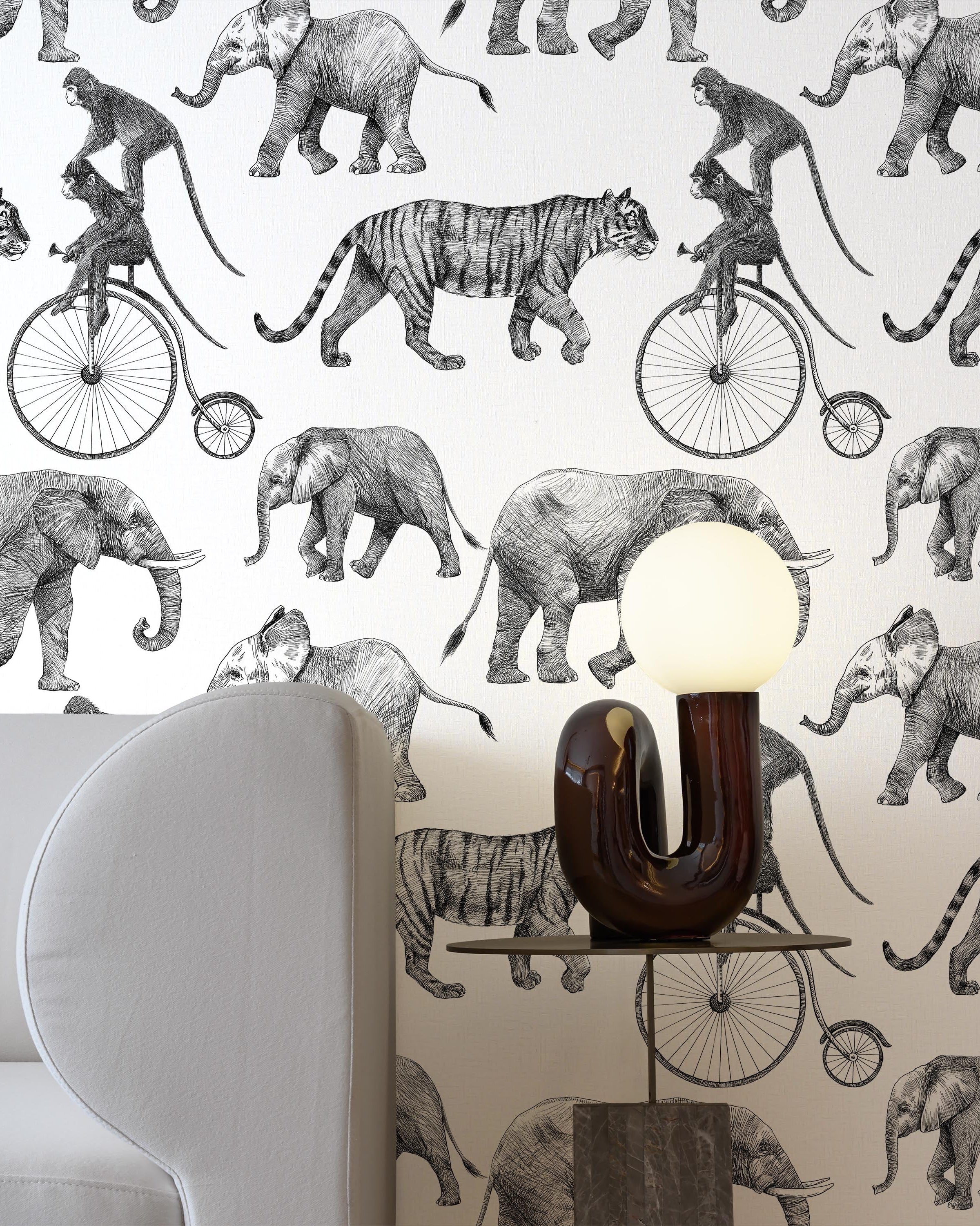 Total Circus Peel and Stick Wallpaper, Removable Wallpaper, Traditional Wallpaper | DeccoPrint