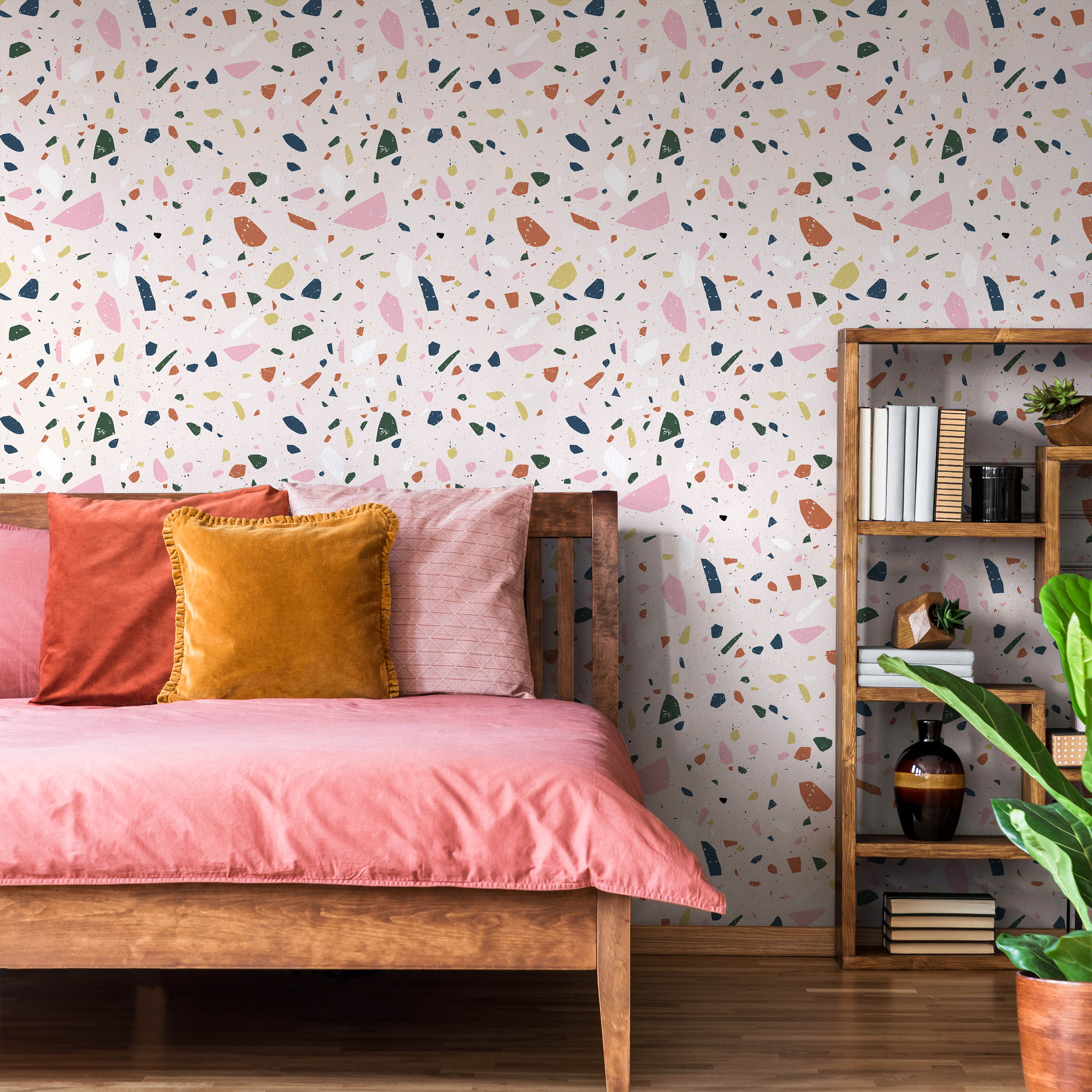 Seashells in Bloom Peel and Stick Wallpaper, Removable Wallpaper, Traditional Wallpaper | DeccoPrint