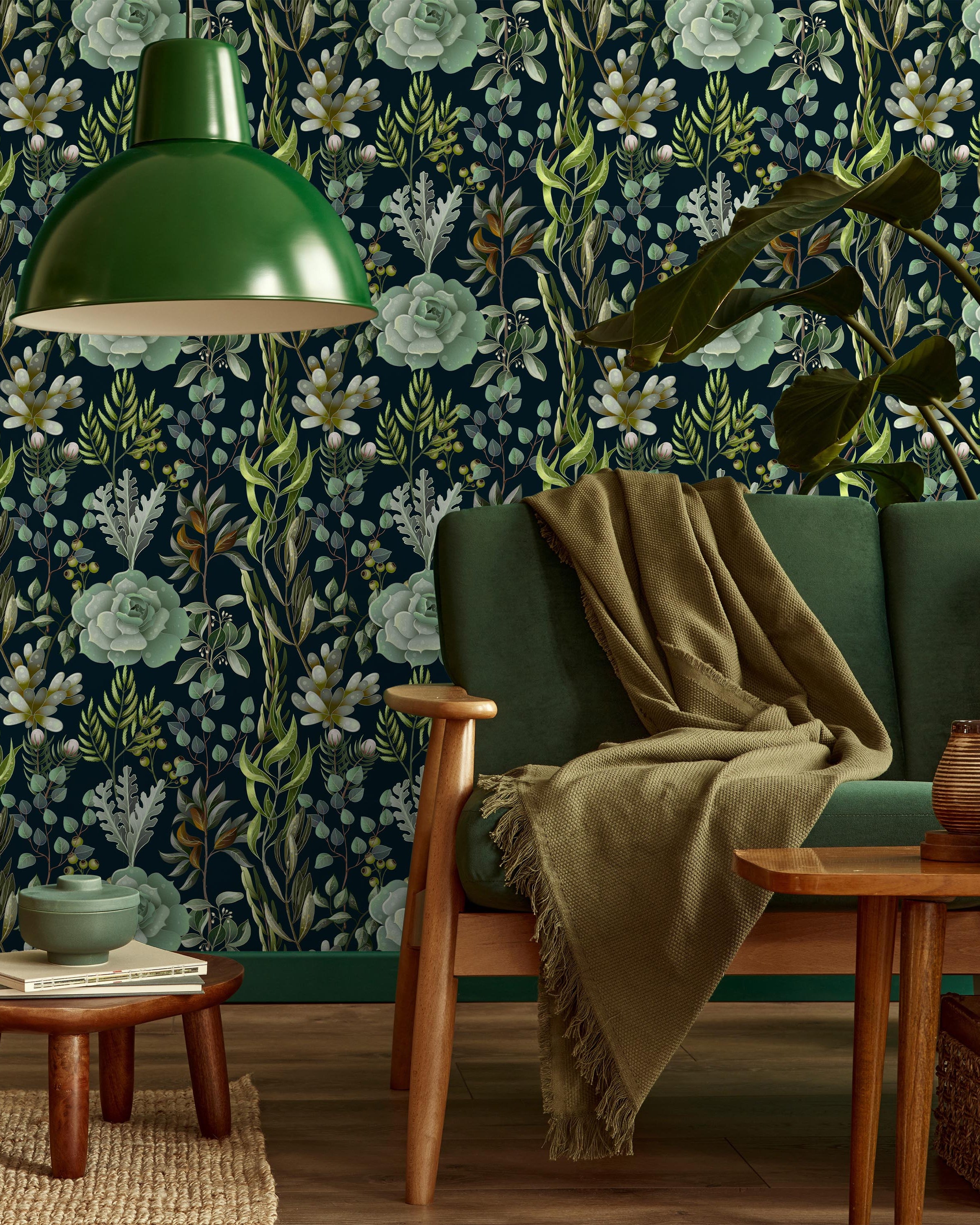 Various Greens Peel and Stick Wallpaper, Removable Wallpaper, Traditional Wallpaper | DeccoPrint
