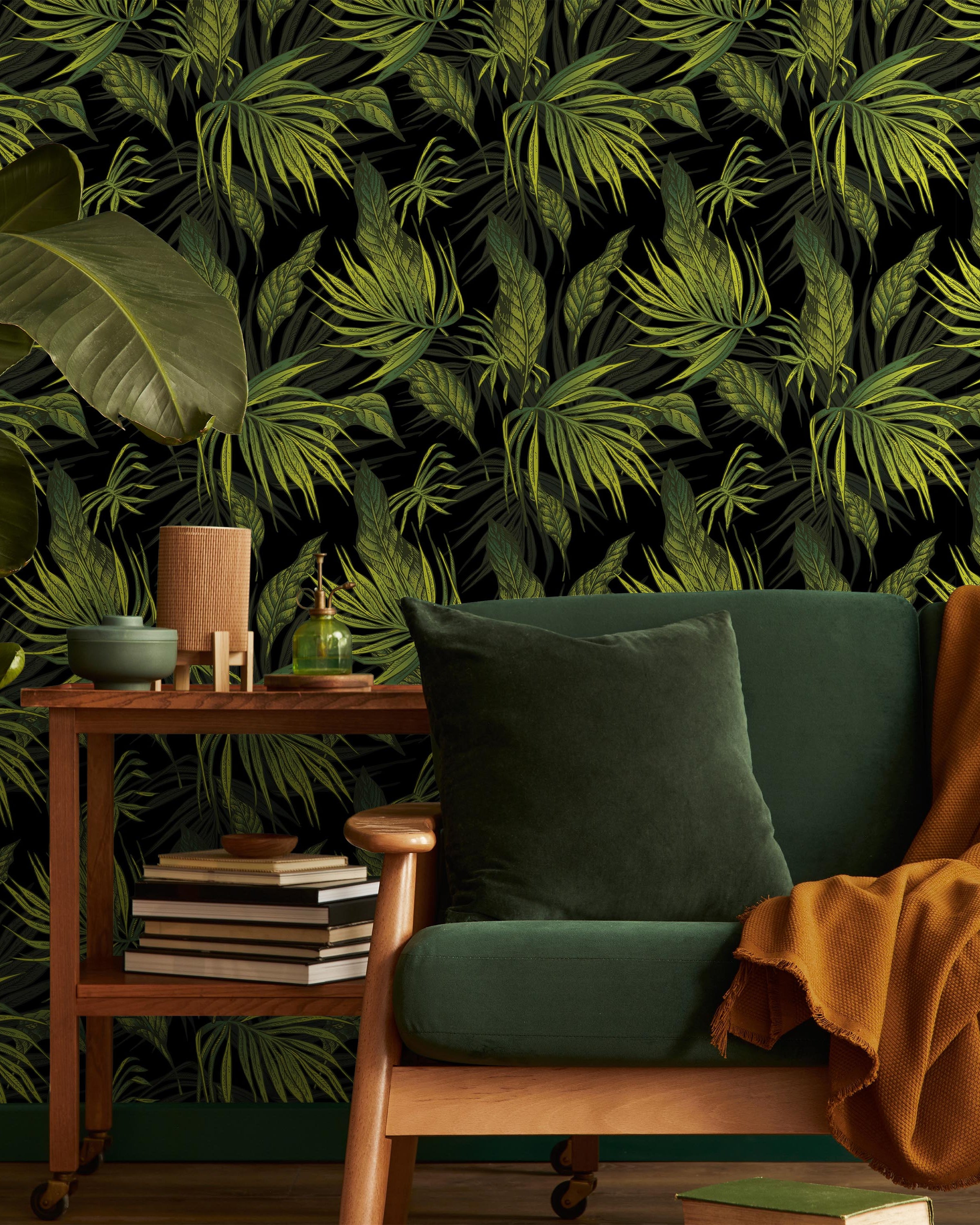 Tropical Jardin Peel and Stick Wallpaper, Removable Wallpaper, Traditional Wallpaper | DeccoPrint