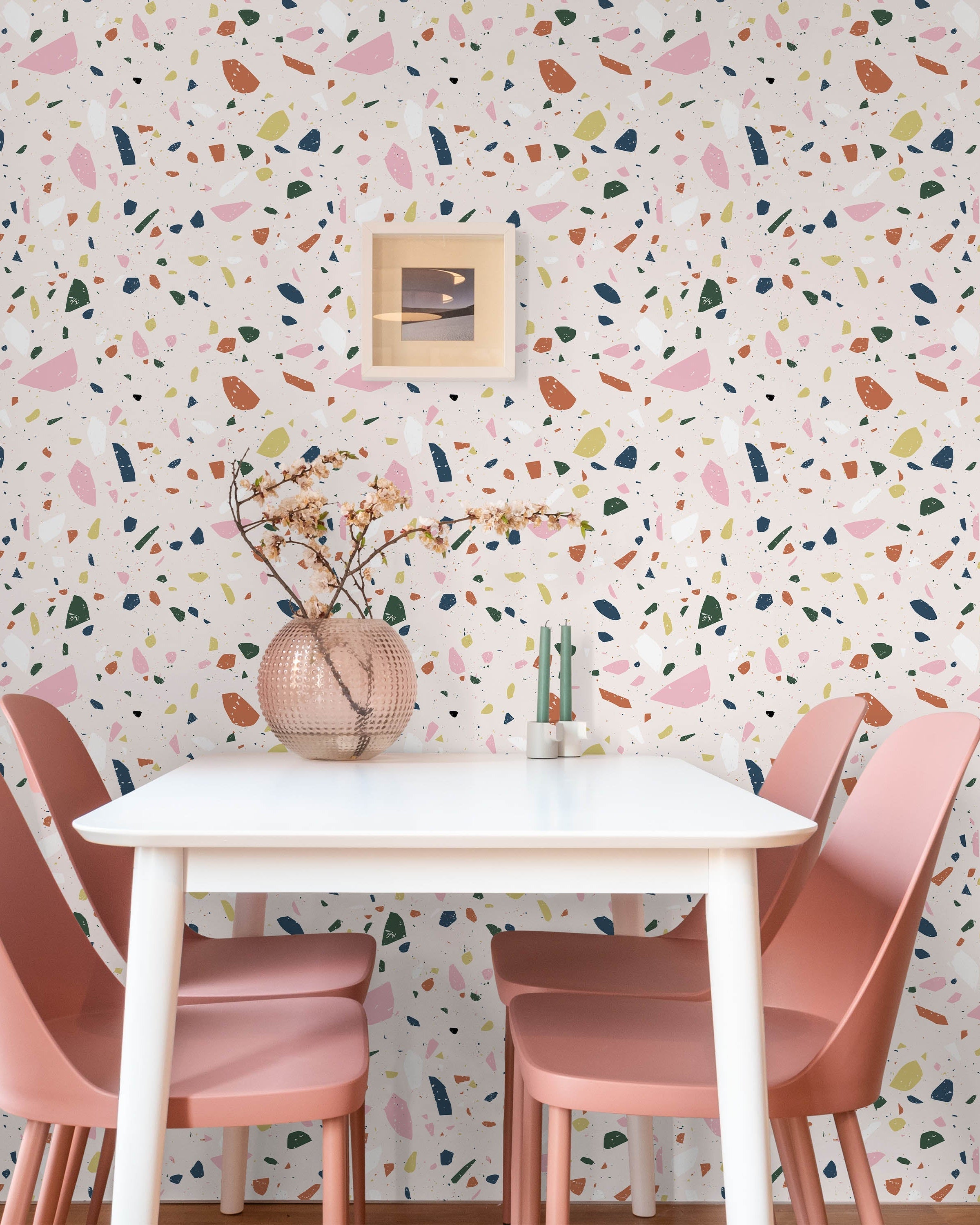 Seashells in Bloom Peel and Stick Wallpaper, Removable Wallpaper, Traditional Wallpaper | DeccoPrint