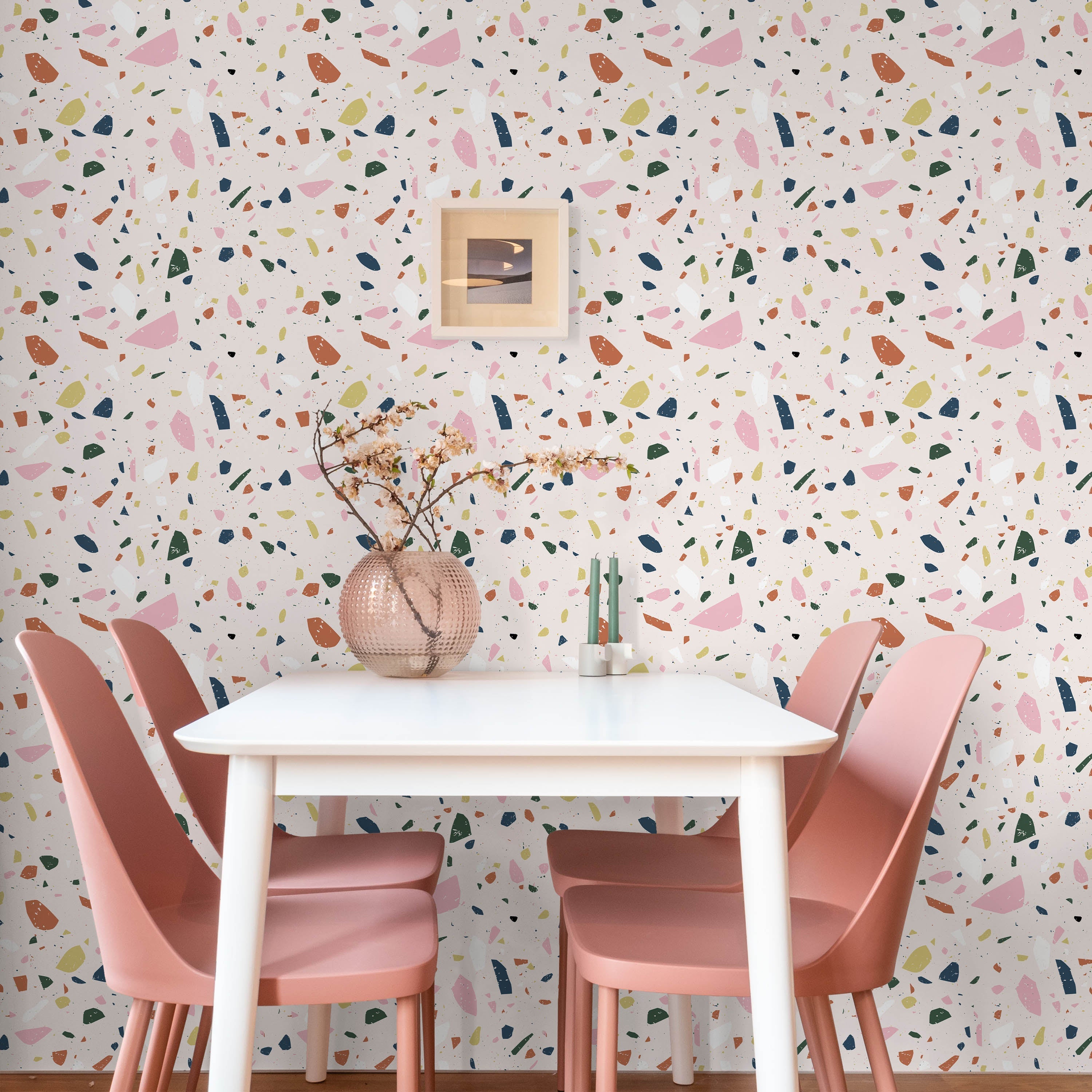 Seashells in Bloom Peel and Stick Wallpaper, Removable Wallpaper, Traditional Wallpaper | DeccoPrint