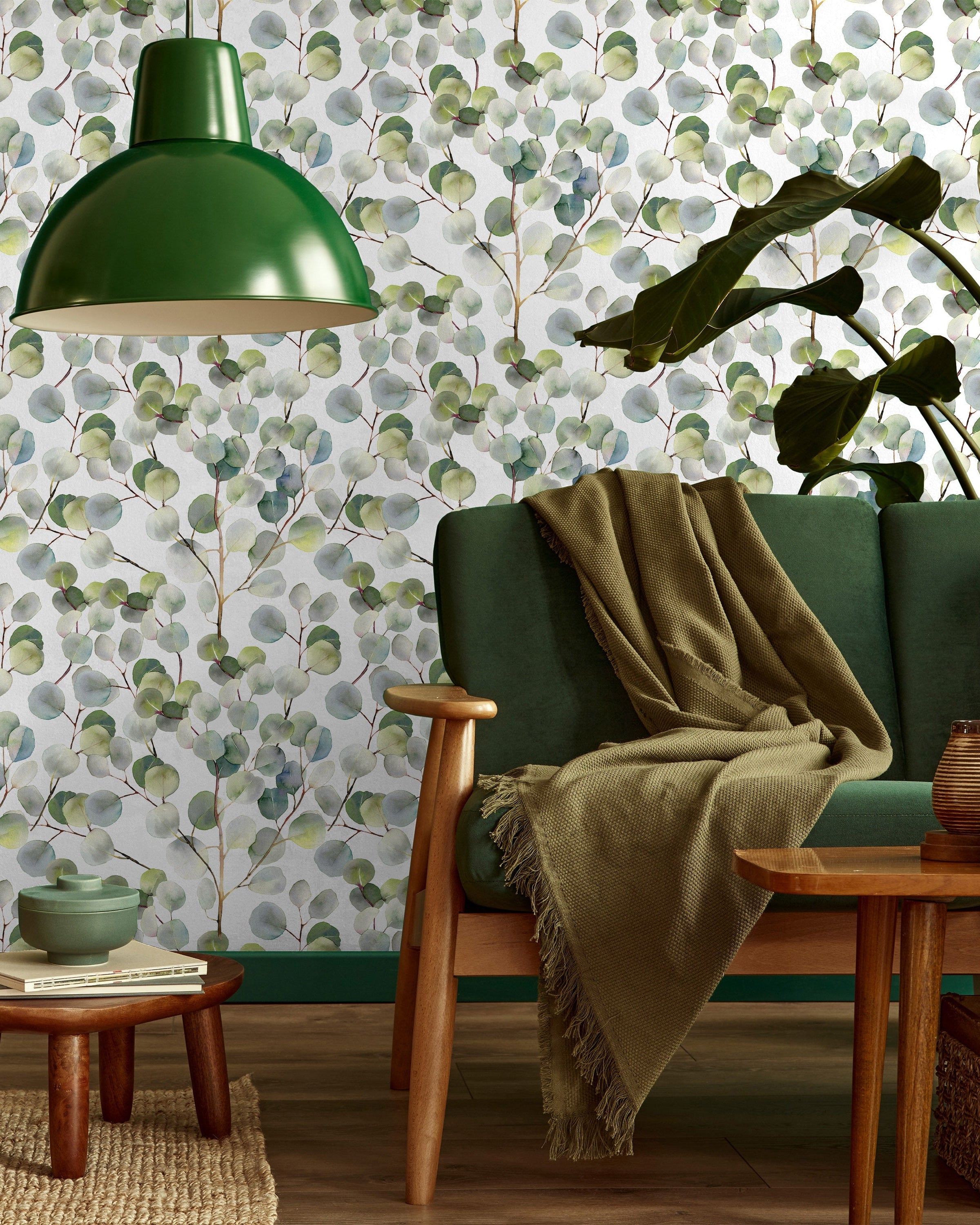Fine Eucalyptus Peel and Stick Wallpaper, Removable Wallpaper, Traditional Wallpaper | DeccoPrint
