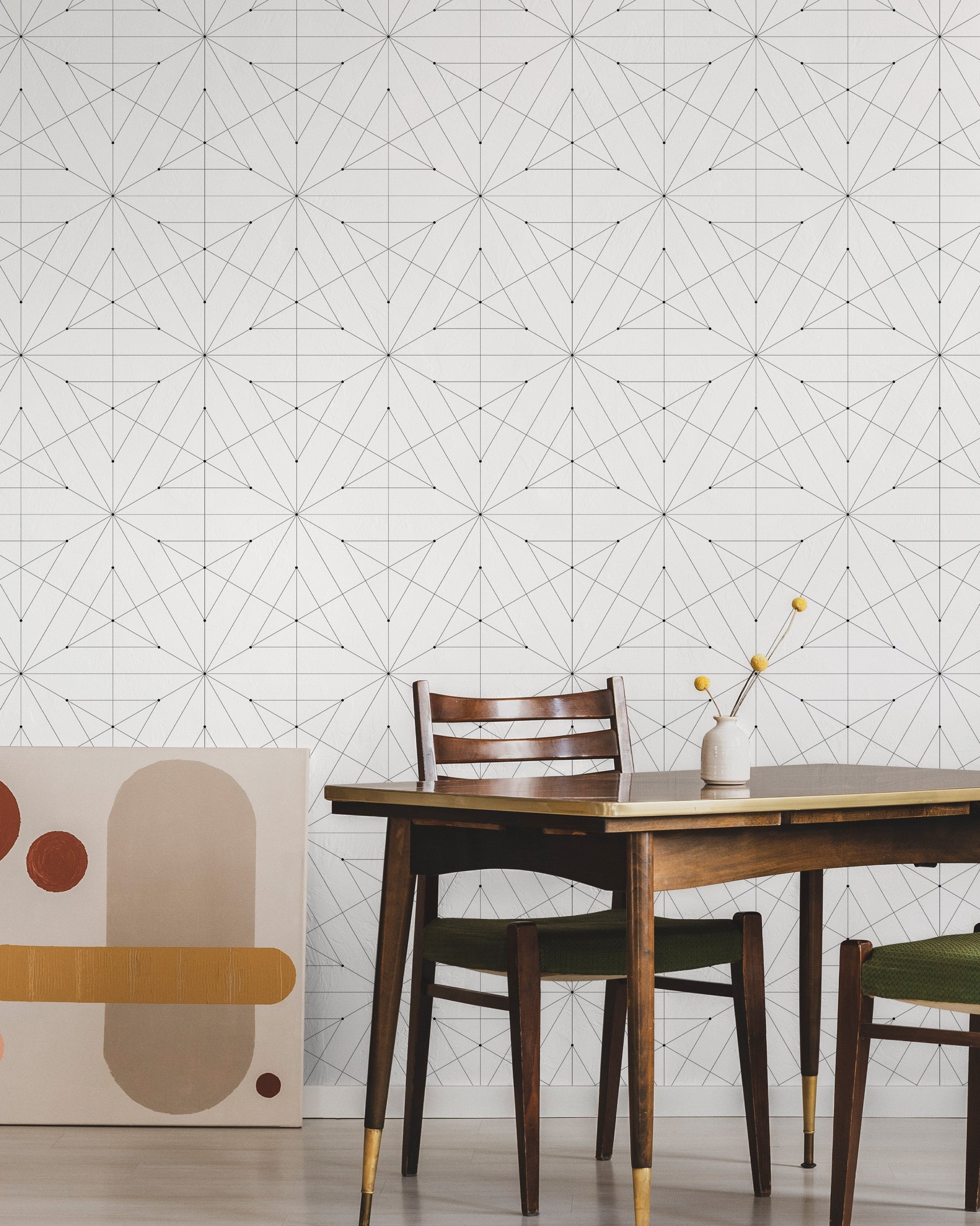 Prismatic Grid Peel and Stick Wallpaper, Removable Wallpaper, Traditional Wallpaper | DeccoPrint