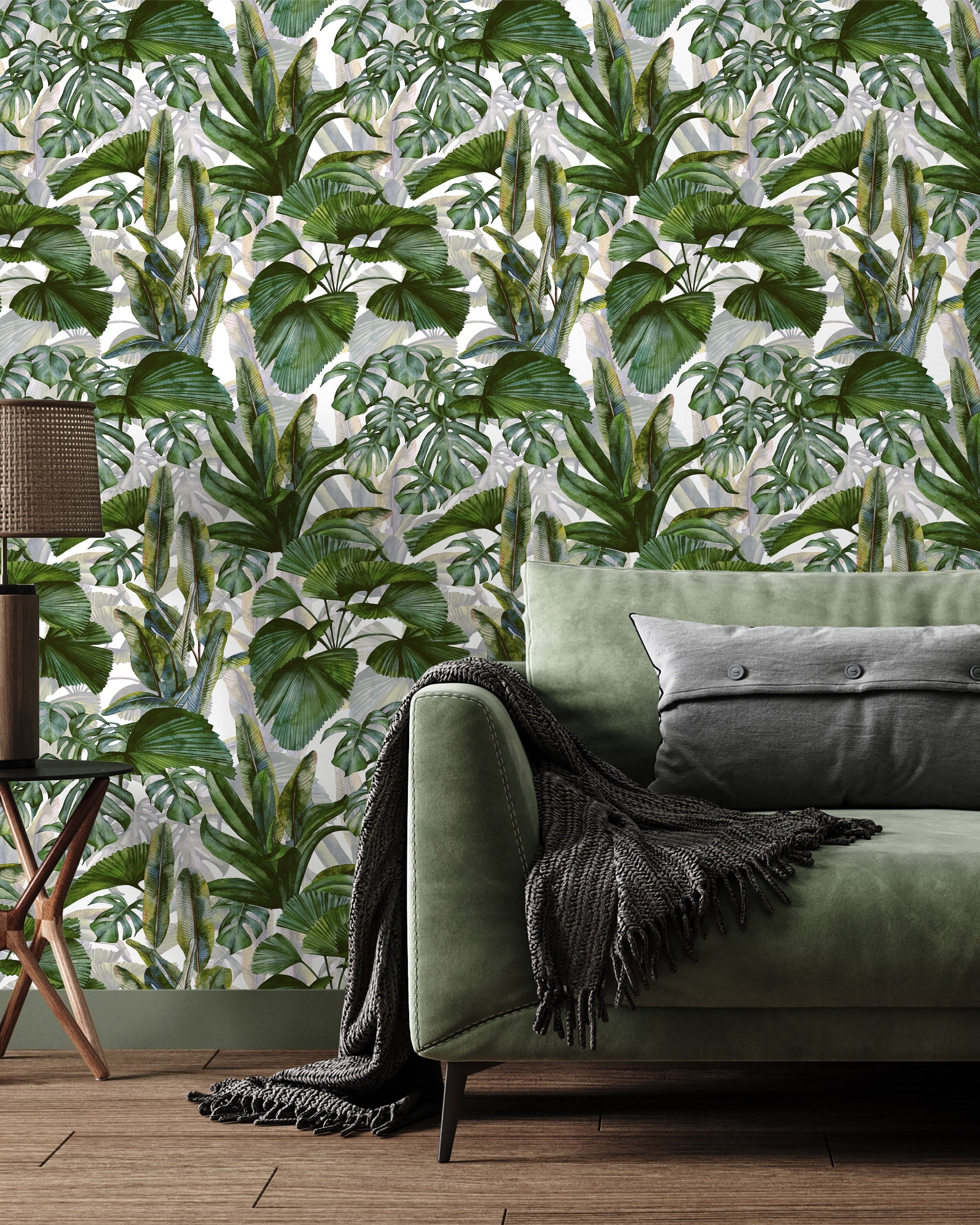 Layered Tropics Peel and Stick Wallpaper, Removable Wallpaper, Traditional Wallpaper | DeccoPrint