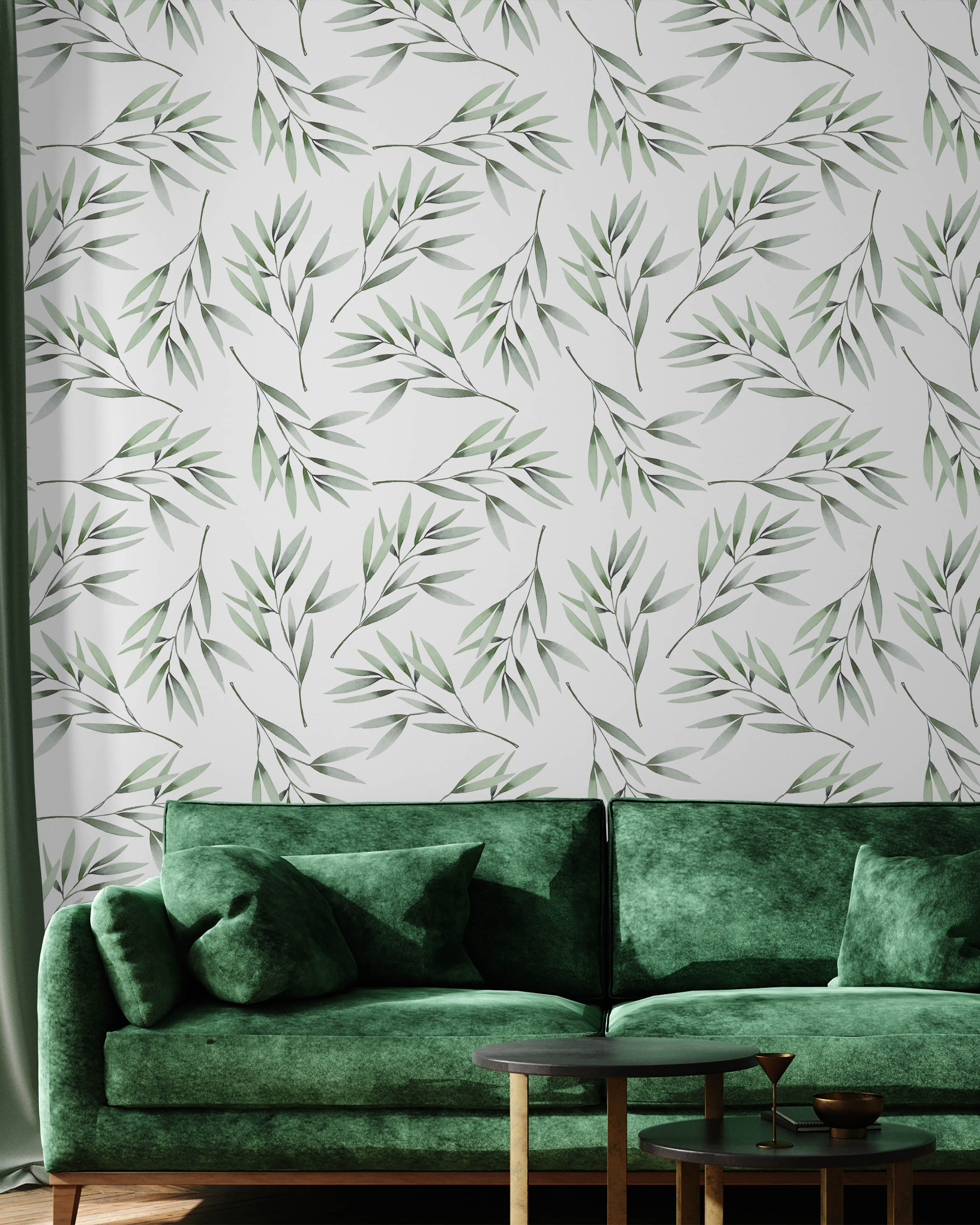 Tiny Branch Peel and Stick Wallpaper, Removable Wallpaper, Traditional Wallpaper | DeccoPrint