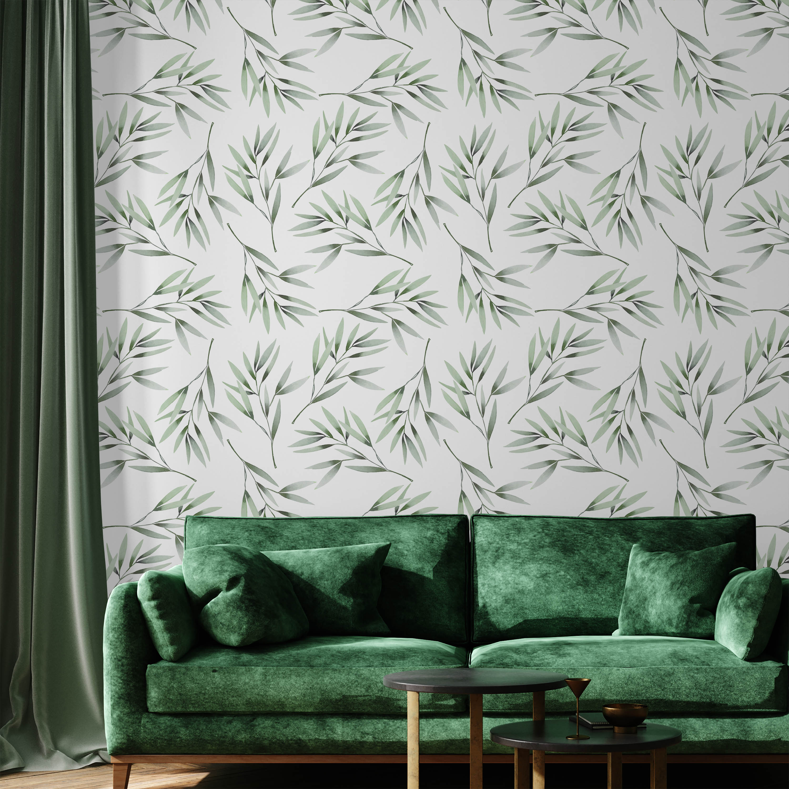 Tiny Branch Peel and Stick Wallpaper, Removable Wallpaper, Traditional Wallpaper | DeccoPrint