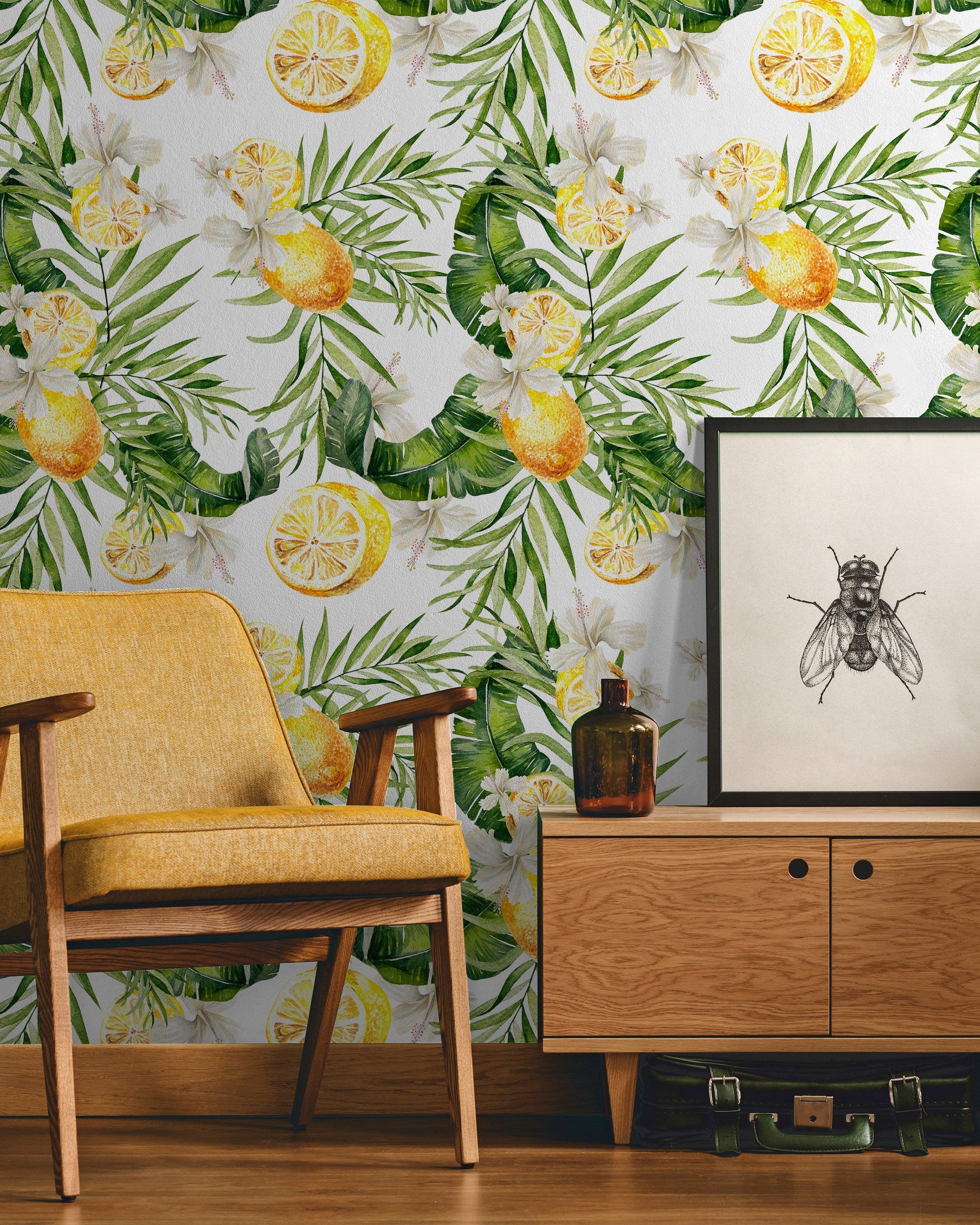 Lemon of Life Peel and Stick Wallpaper, Removable Wallpaper, Traditional Wallpaper | DeccoPrint