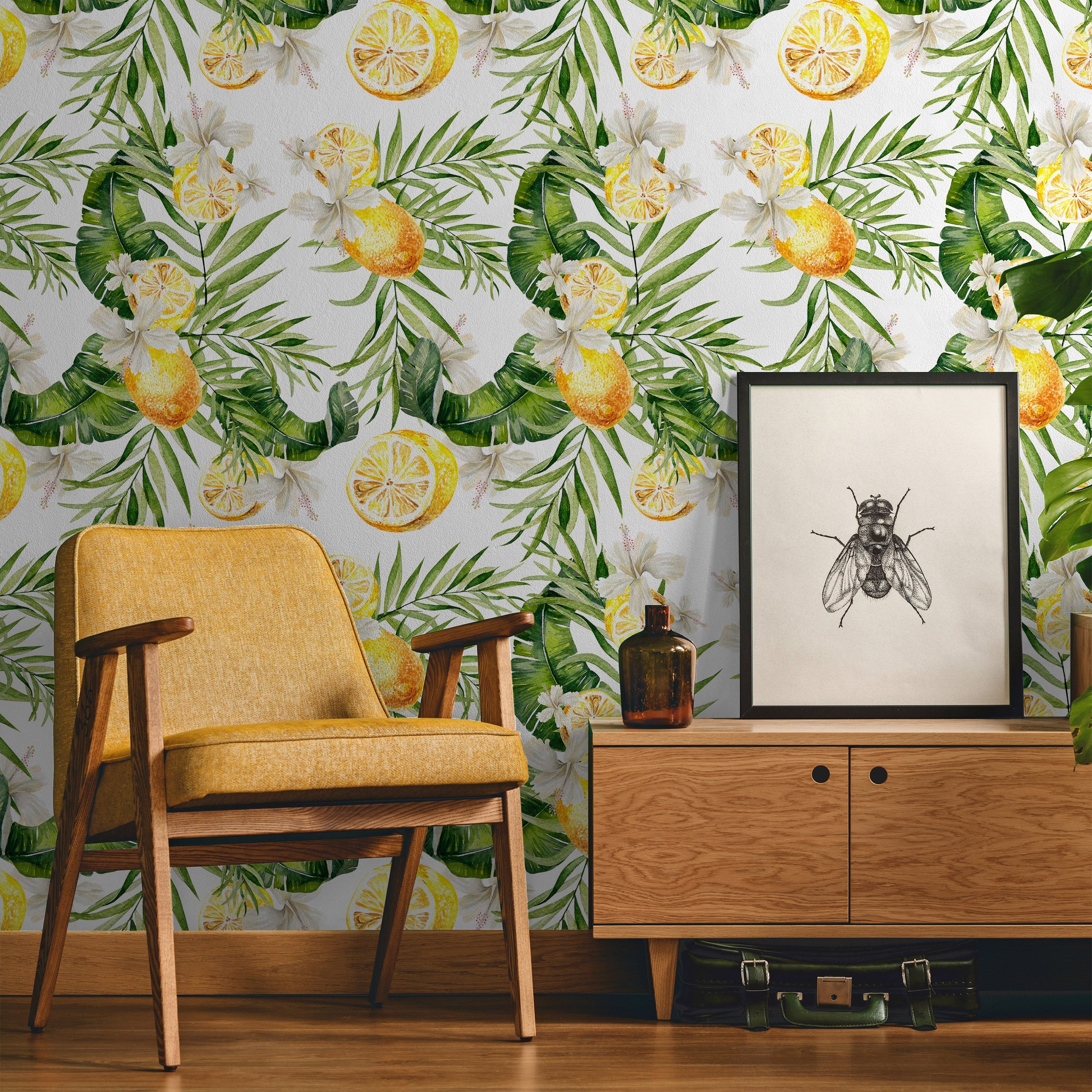 Lemon of Life Peel and Stick Wallpaper, Removable Wallpaper, Traditional Wallpaper | DeccoPrint