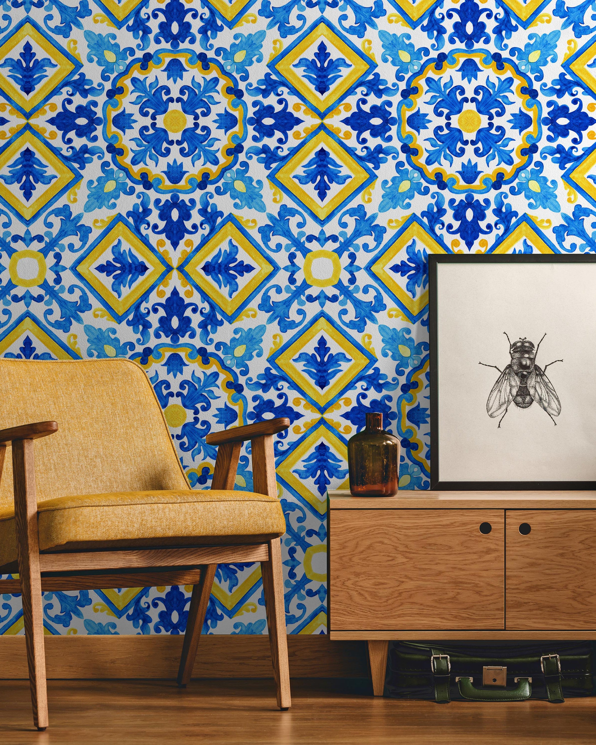 Water and Sun Peel and Stick Wallpaper, Removable Wallpaper, Traditional Wallpaper | DeccoPrint